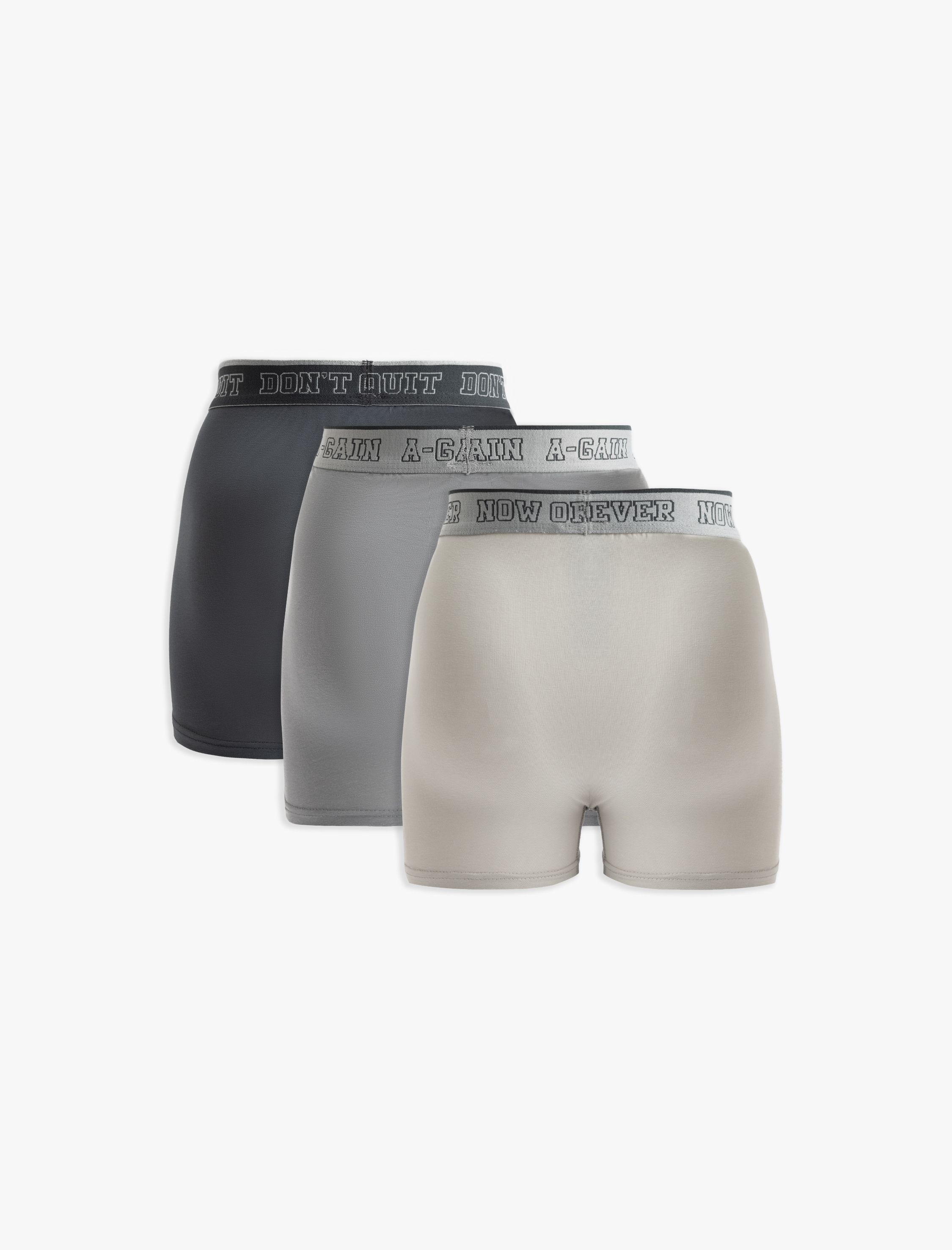   Baskılı Bel Detaylı Pamuklu 3'lü Boxer Seti