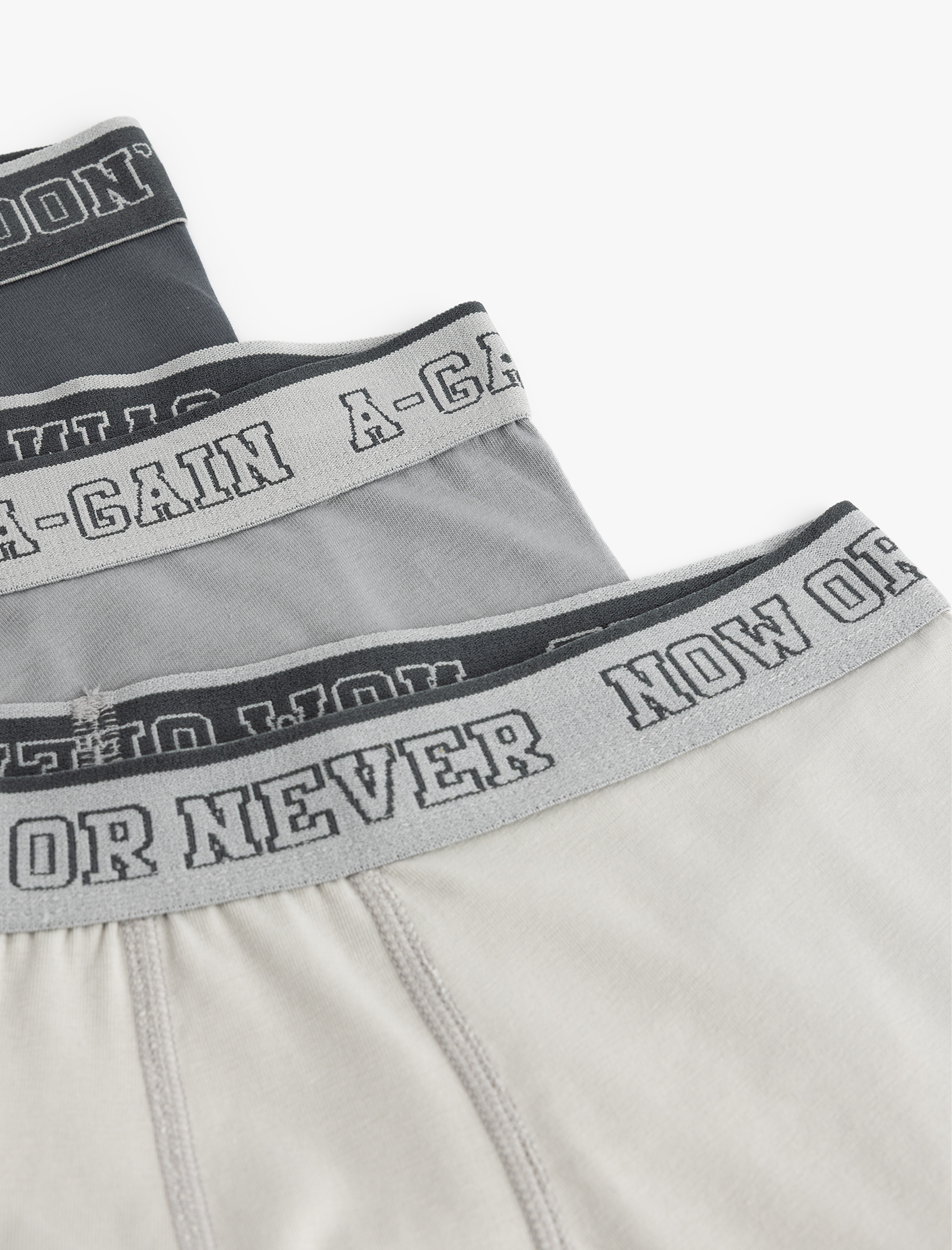   Baskılı Bel Detaylı Pamuklu 3'lü Boxer Seti