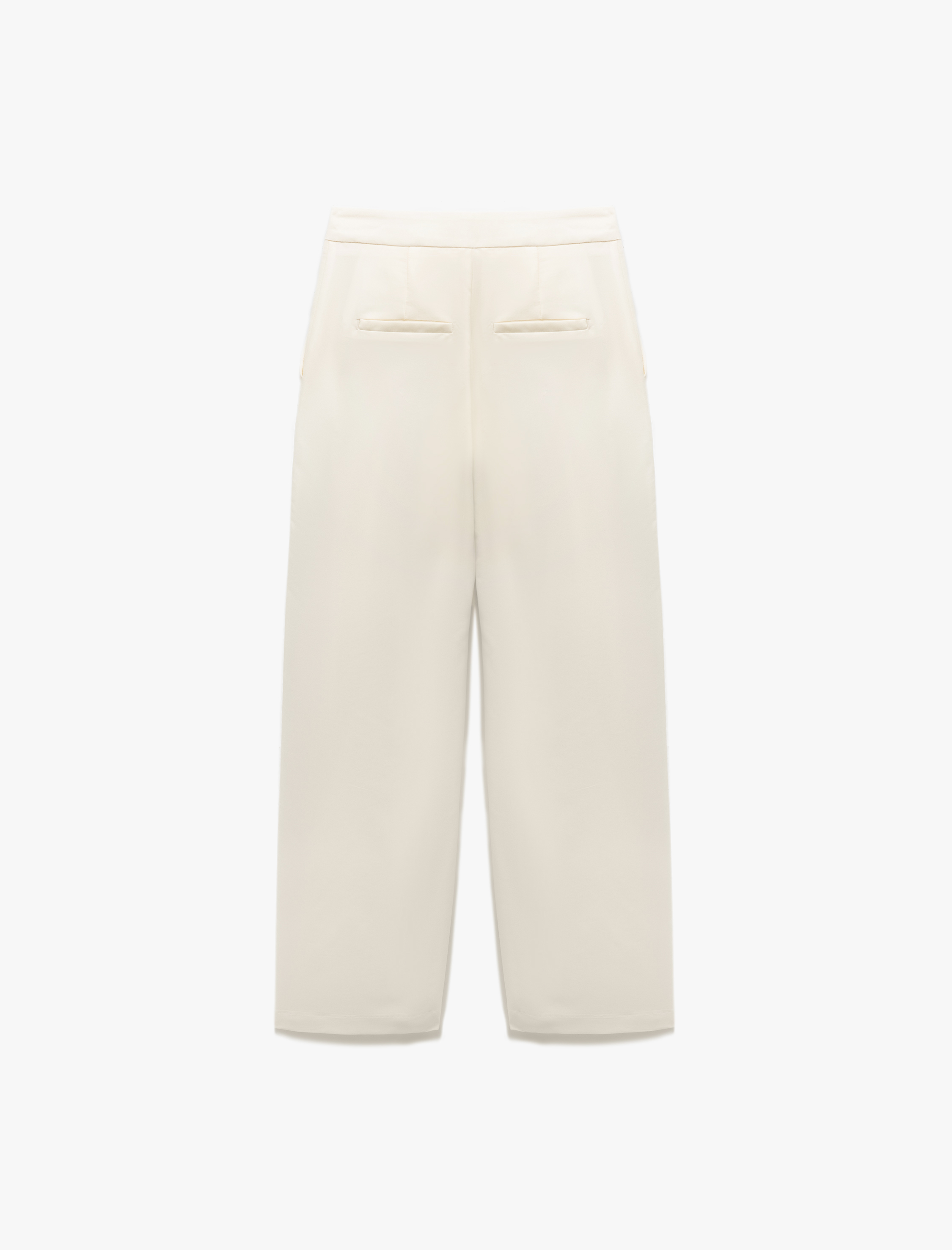   Modal Kumaş Karışımlı Pile Detaylı Cepli Geniş Paça Pantolon