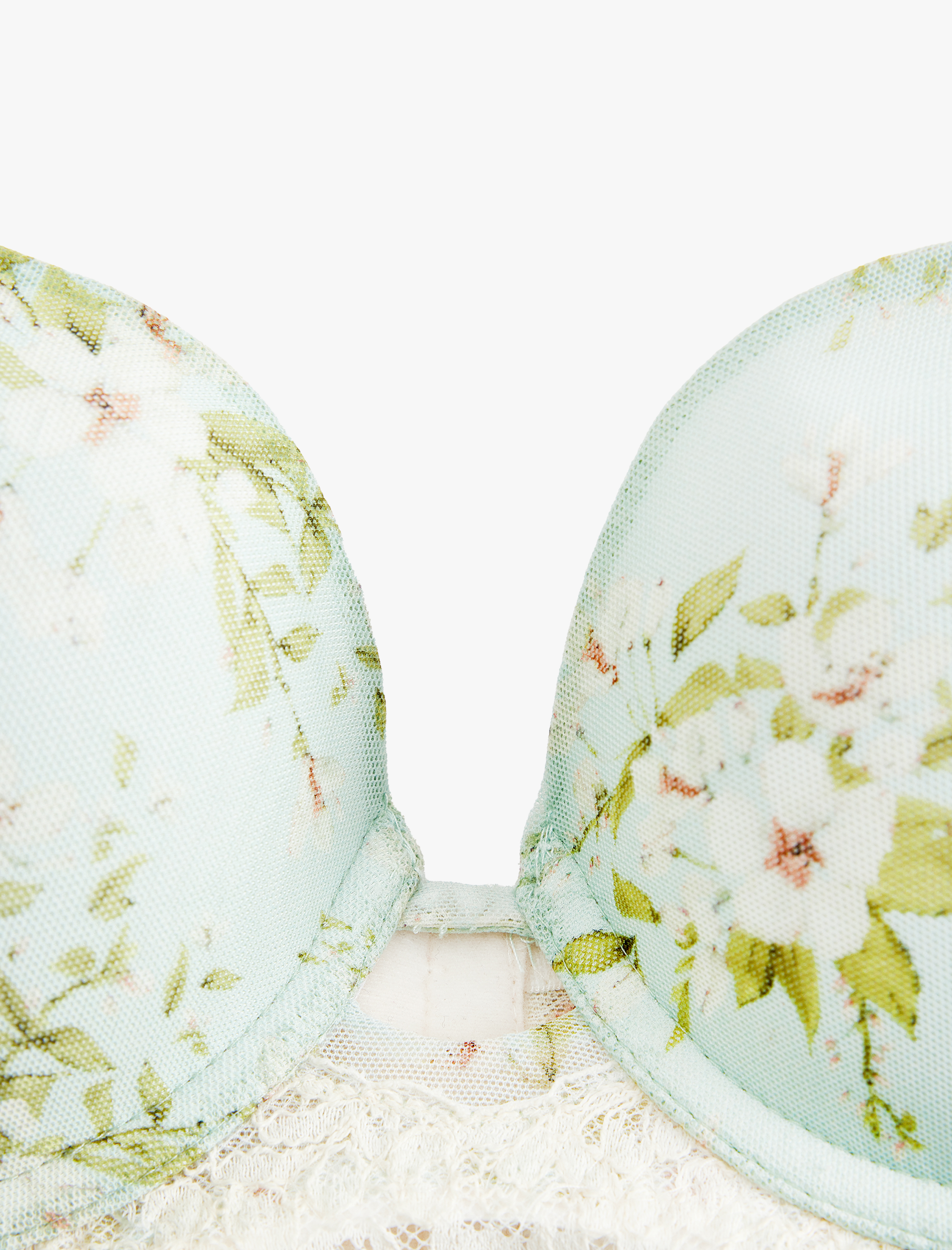   Dantel Detaylı Maximizer Floral Baskılı Destekli Sütyen