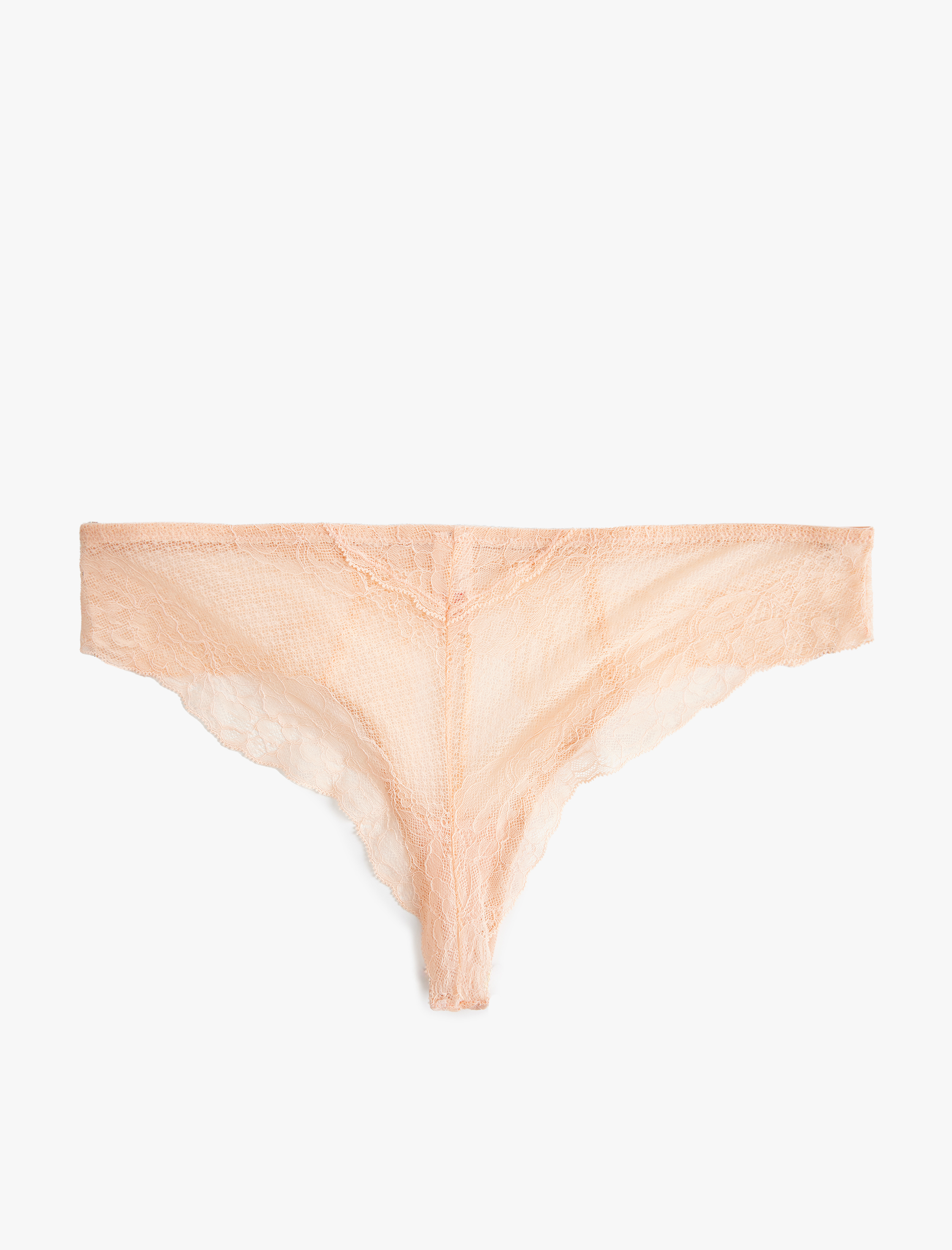   Rahat Kalıp Transparan Dantelli Brazilian Külot