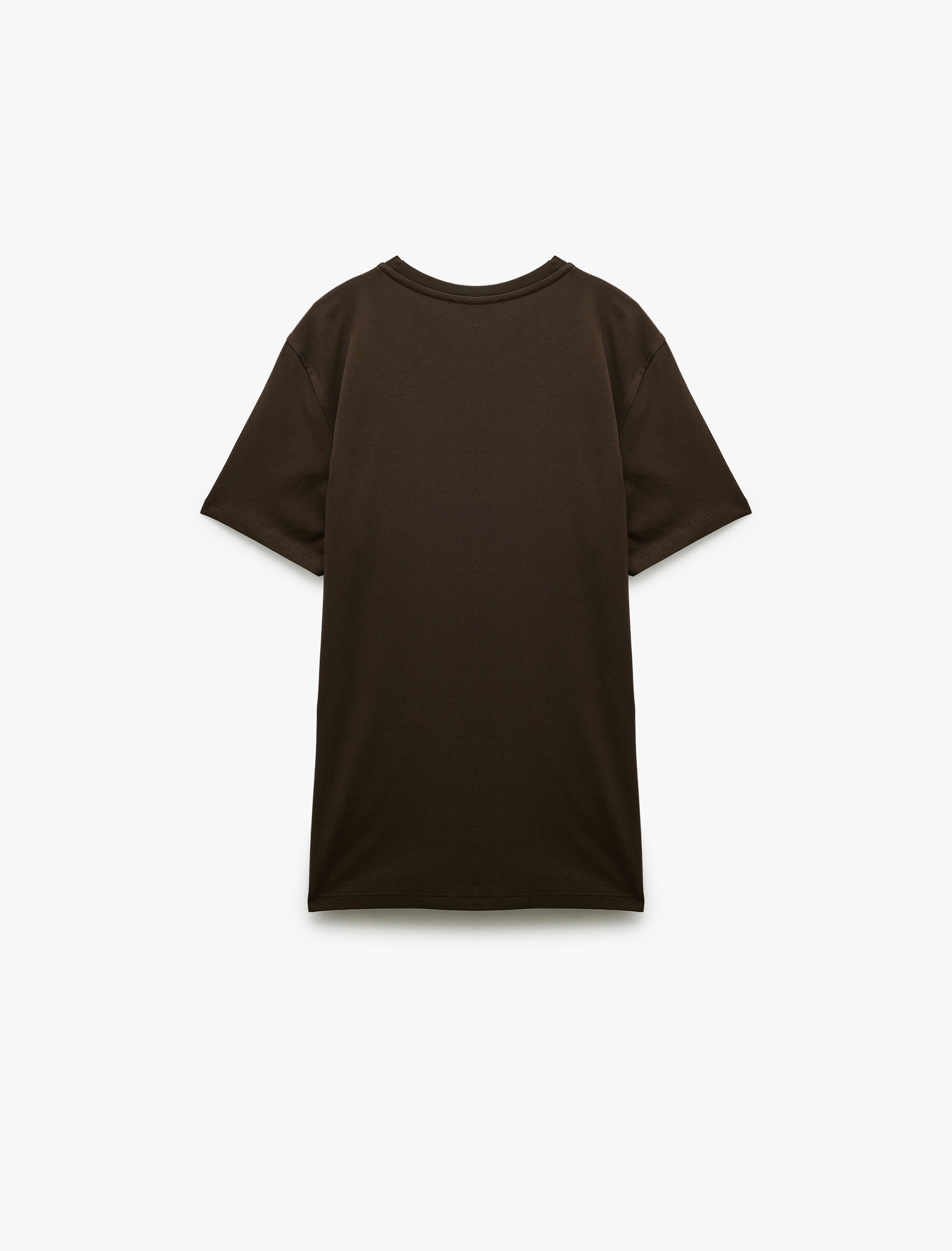   Pamuklu Kısa Kollu Bisiklet Yaka Slim Fit Erkek Basic Tişört