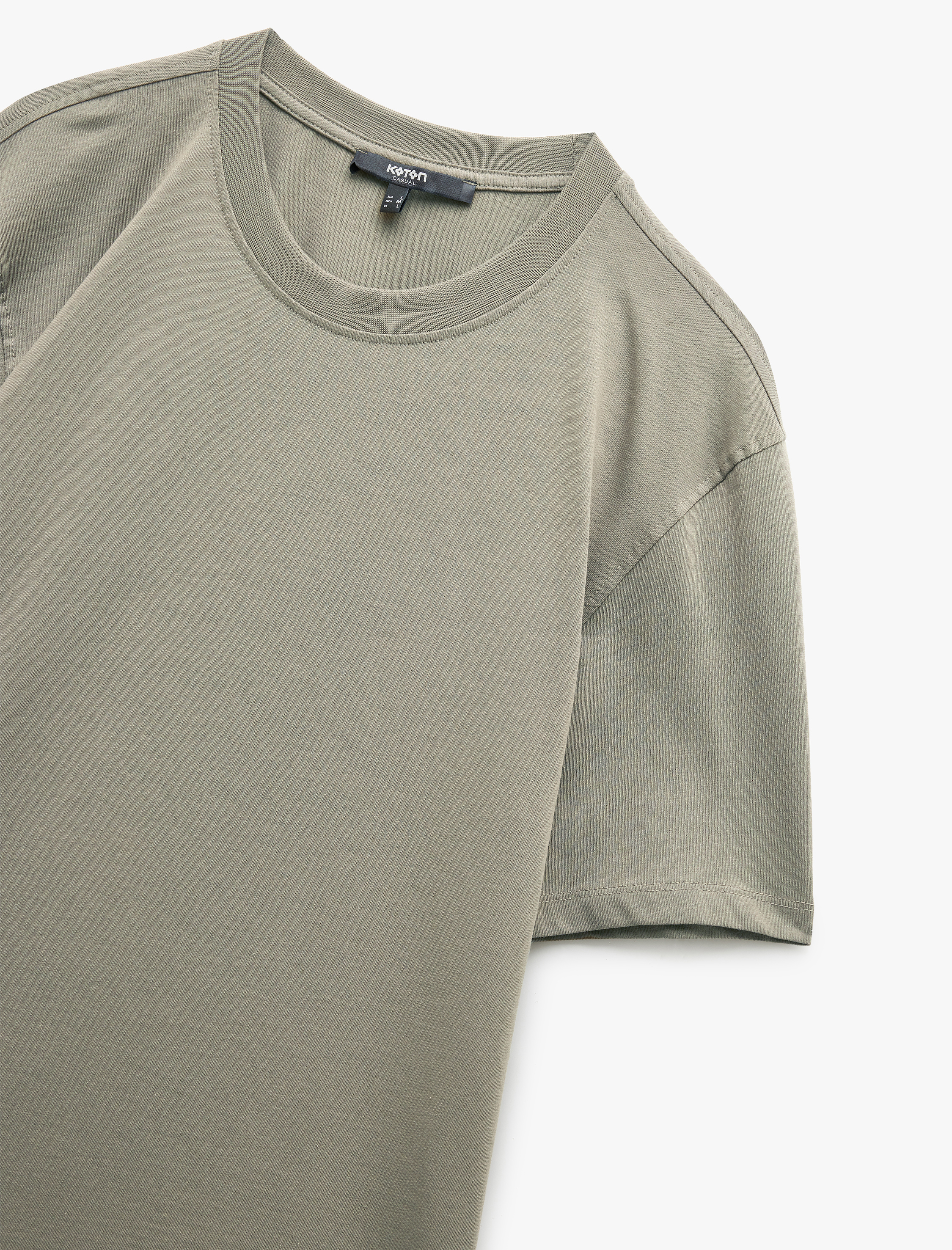   Pamuklu Kısa Kollu Bisiklet Yaka Slim Fit Erkek Basic Tişört