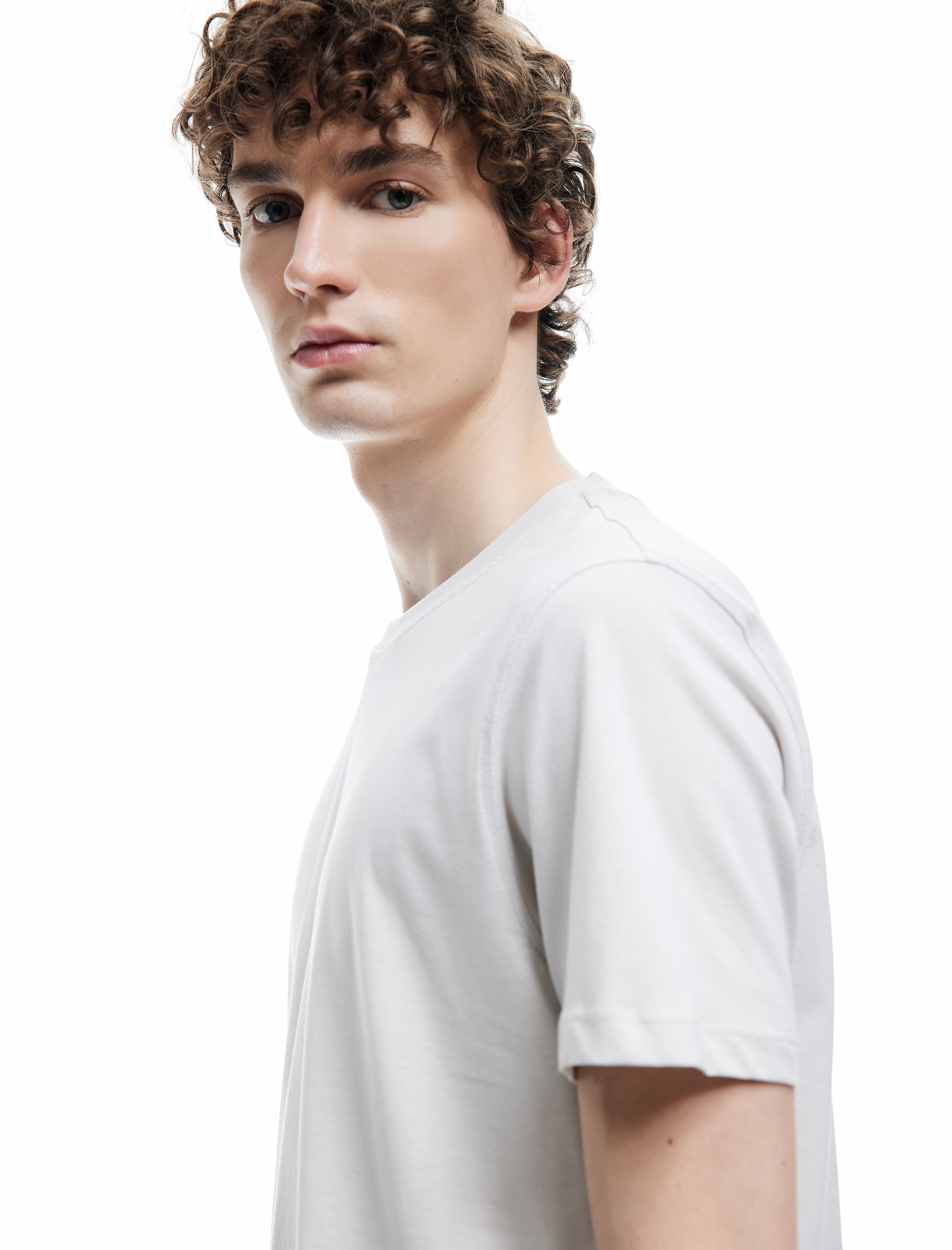   Pamuklu Kısa Kollu Bisiklet Yaka Slim Fit Erkek Basic Tişört