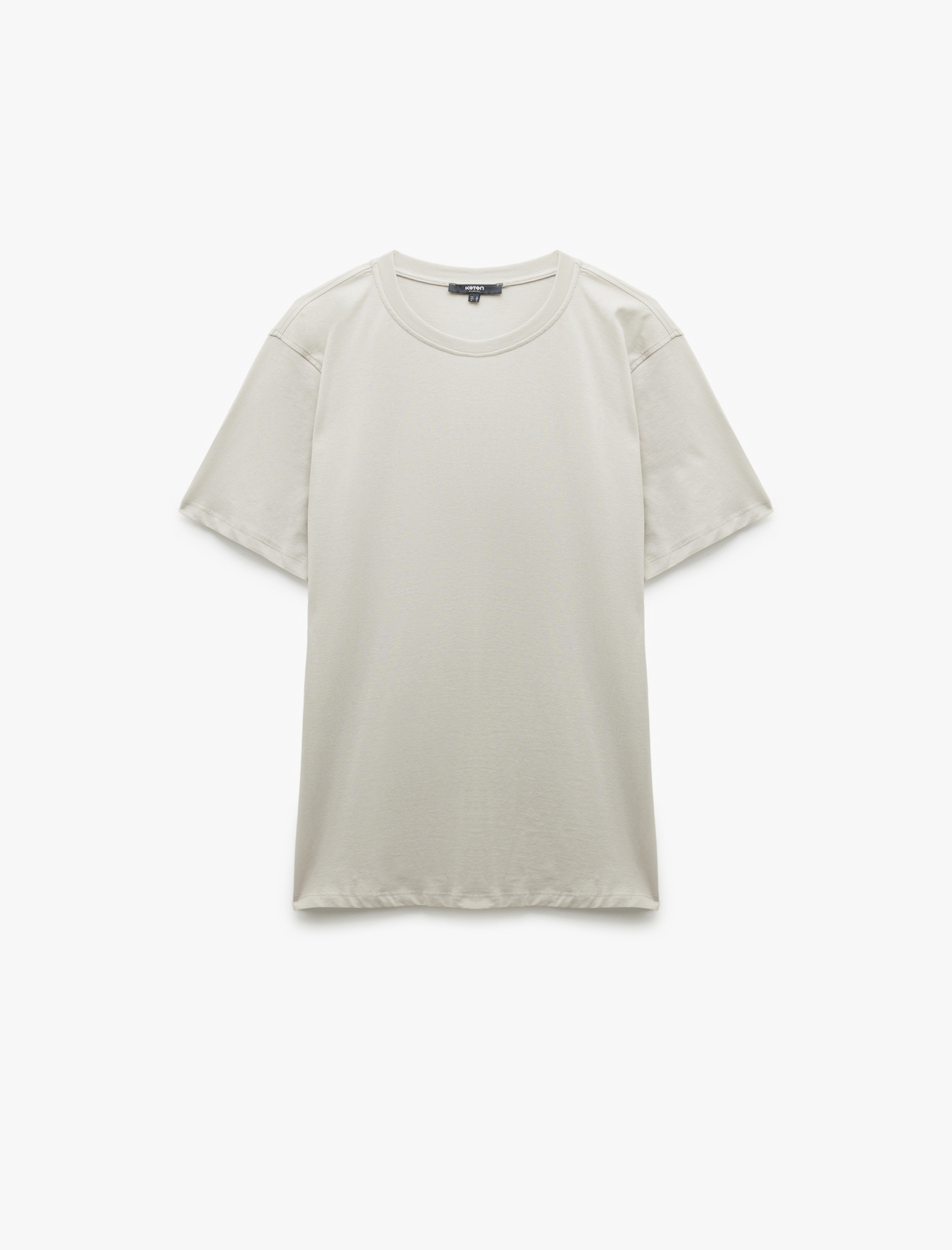   Pamuklu Kısa Kollu Bisiklet Yaka Slim Fit Erkek Basic Tişört