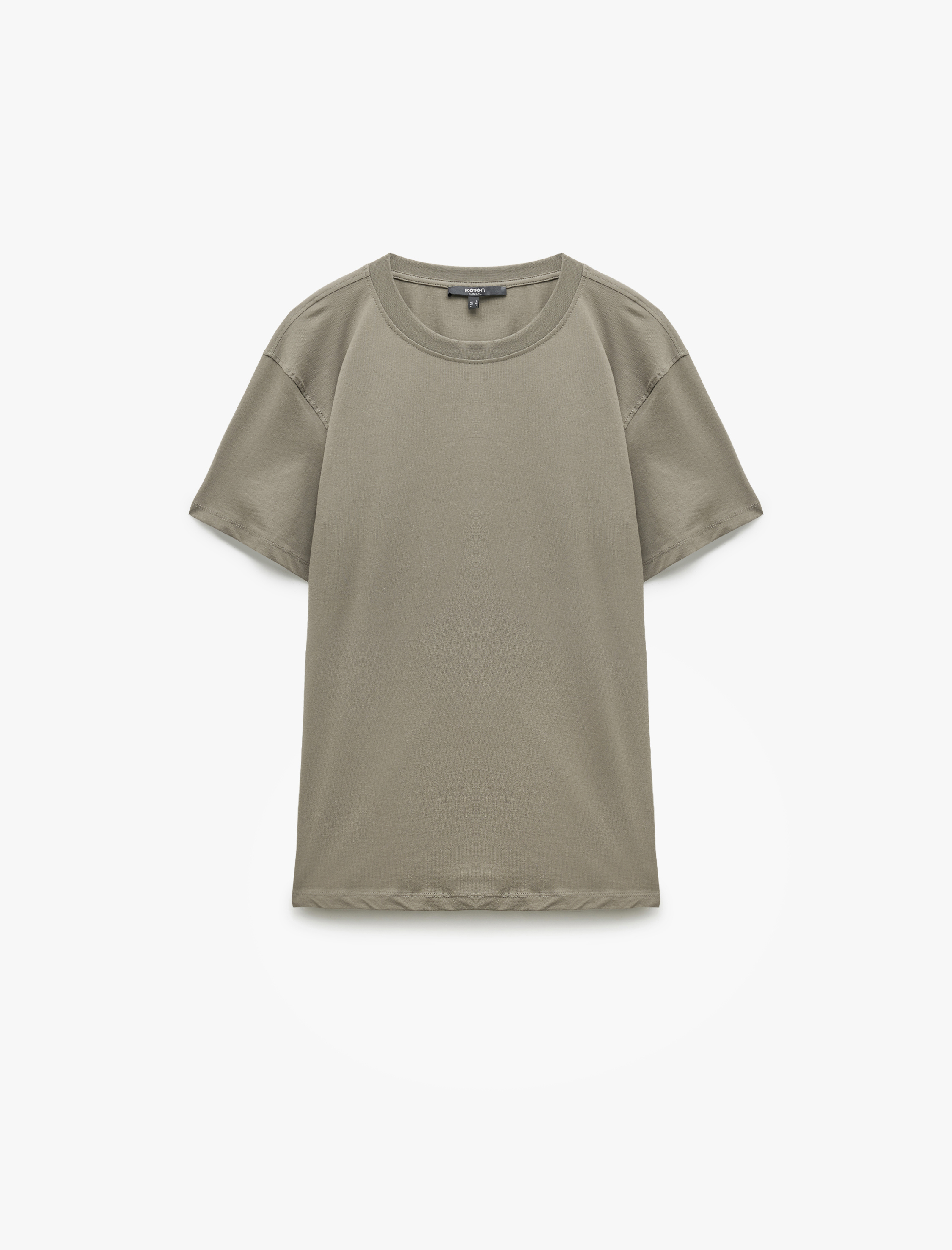   Pamuklu Kısa Kollu Bisiklet Yaka Slim Fit Erkek Basic Tişört