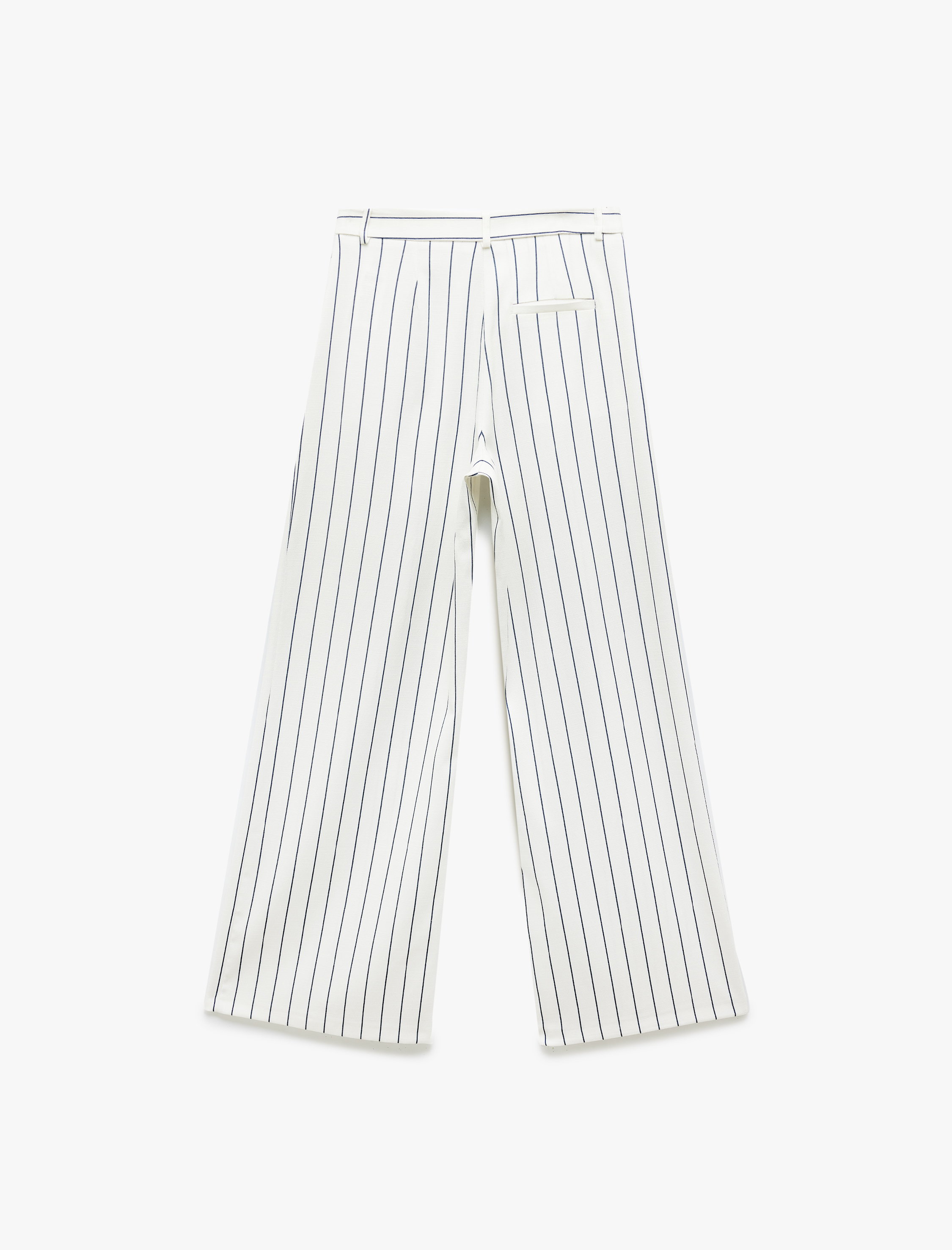   Koton X Sima Tarkan - Viskon Çizgili Cepli Geniş Paça Palazzo Pantolon