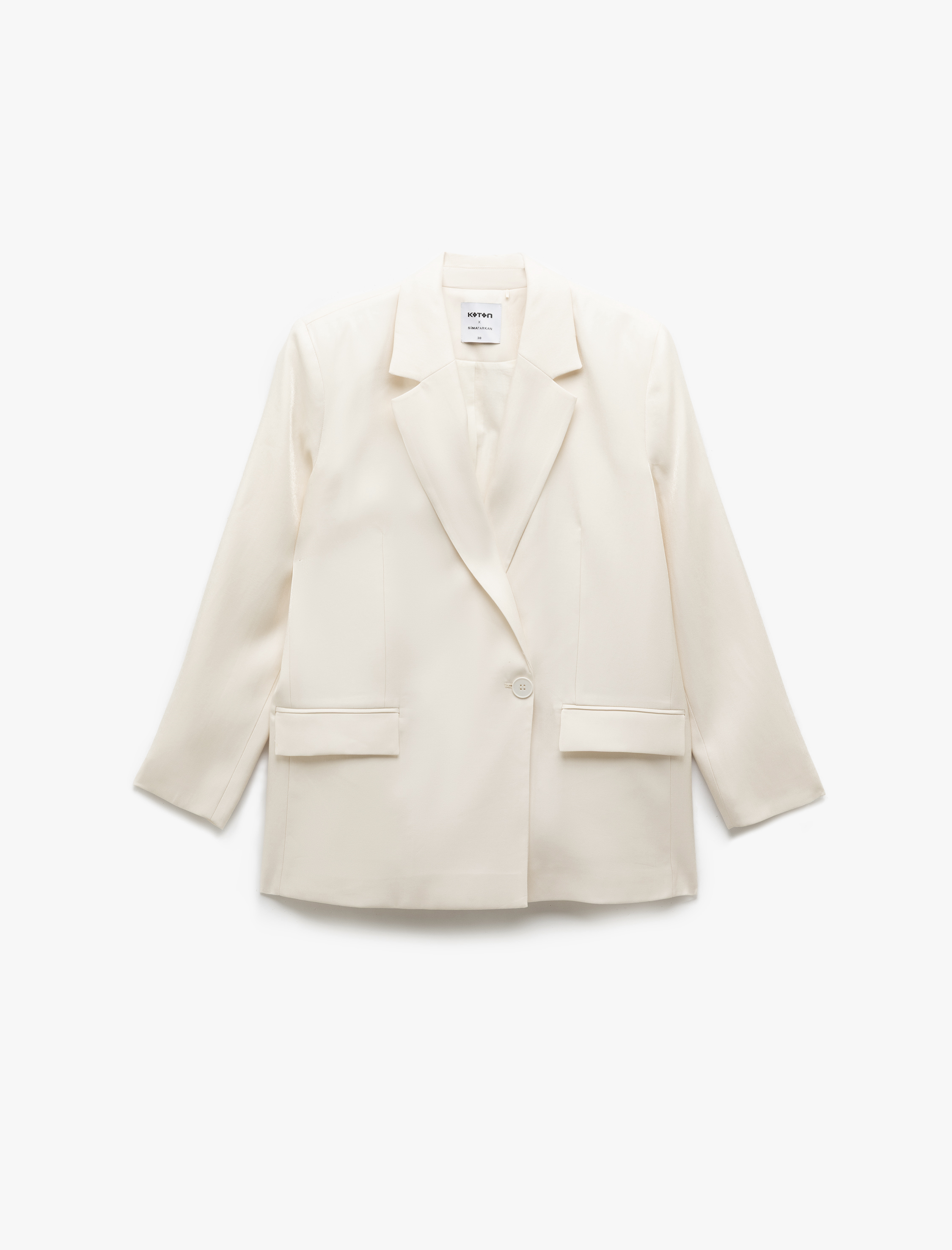   Koton X Sima Tarkan - Uzun Kollu Cepli Kruvaze Blazer Ceket