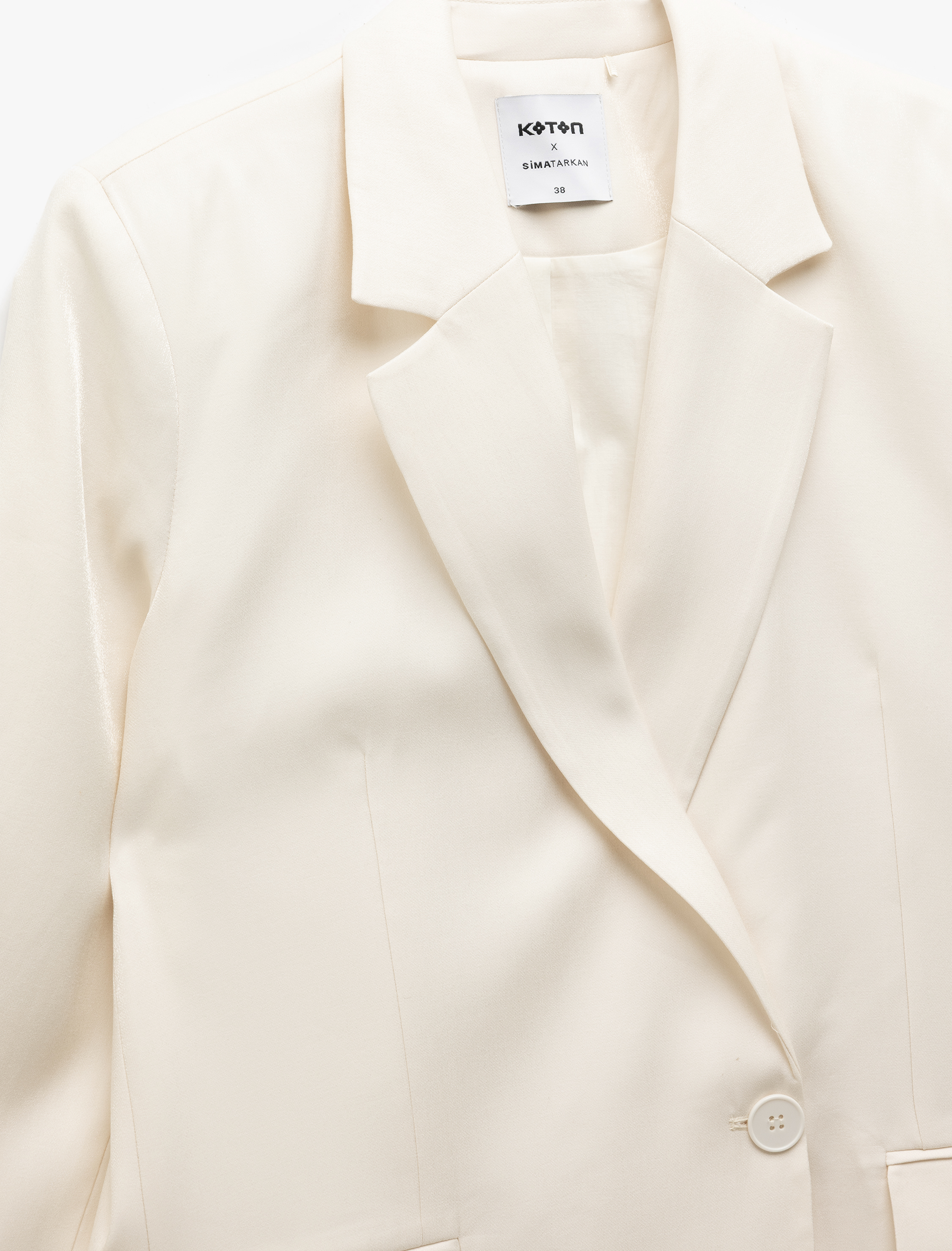   Koton X Sima Tarkan - Uzun Kollu Cepli Kruvaze Blazer Ceket