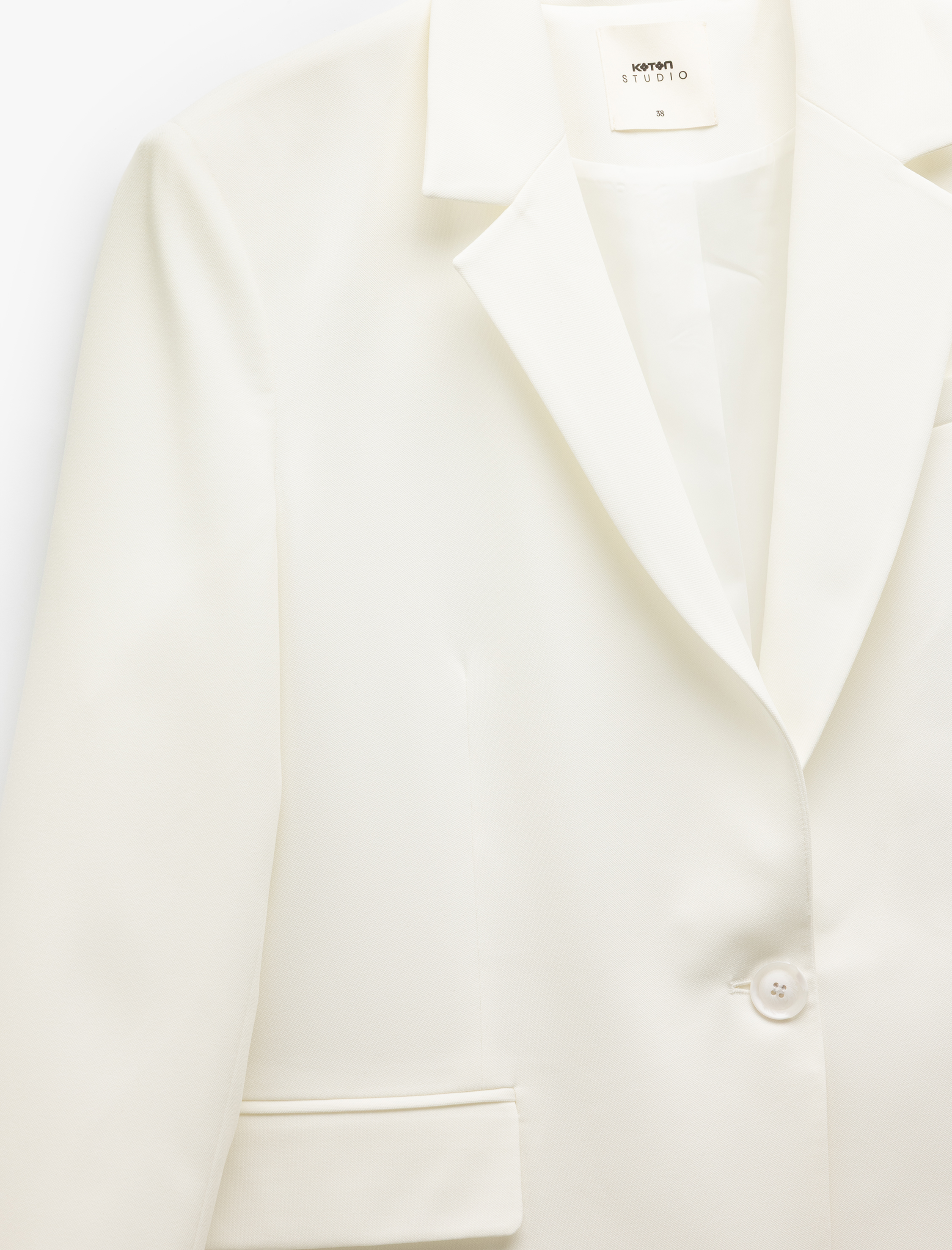   Cepli Uzun Kollu Kruvaze Blazer Ceket