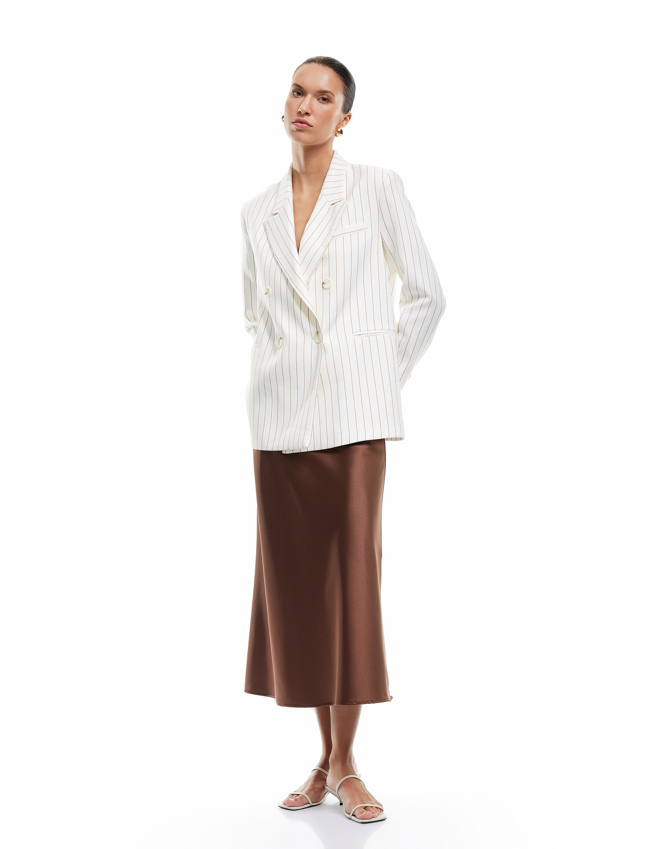   Standart Bel Midi Boy A Kesim Saten Etek