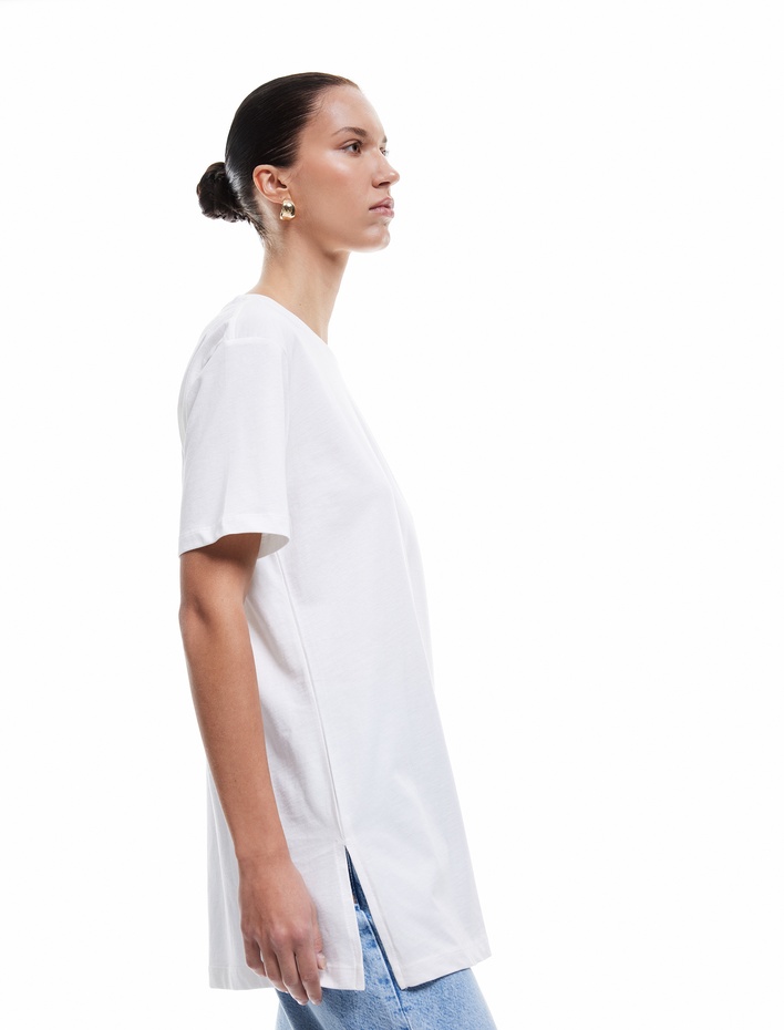  Regular Fit Pamuklu Kısa Kollu Bisiklet Yaka Basic Tişört