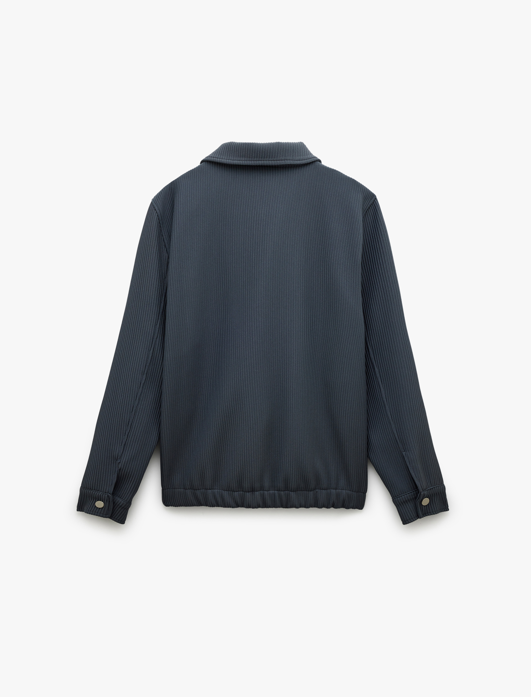   Uzun Kollu Gömlek Yaka Fermuarlı Spor Ceket