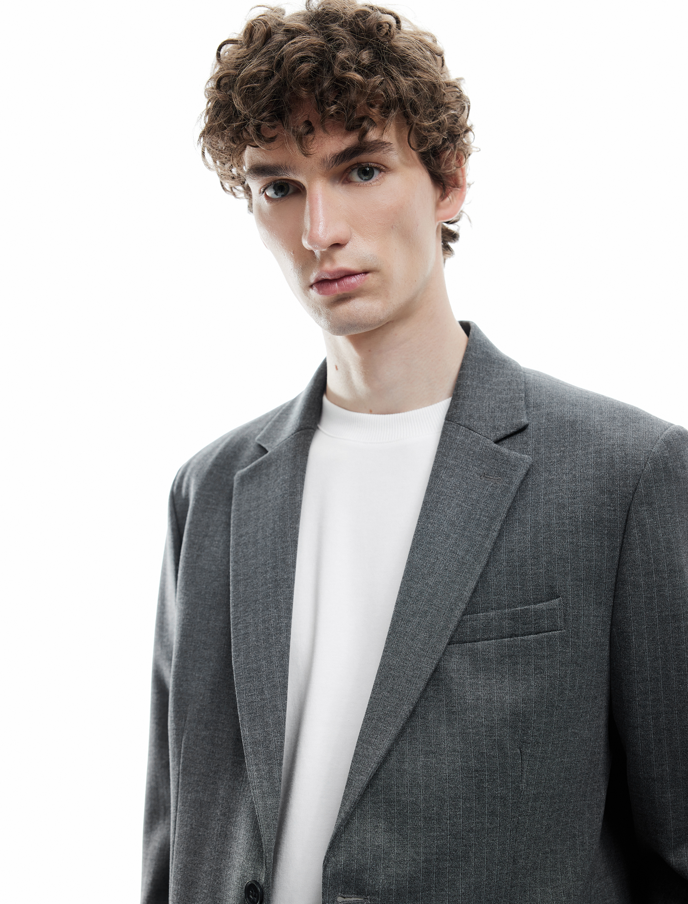   Viskon Karışımlı Uzun Kollu Blazer Ceket