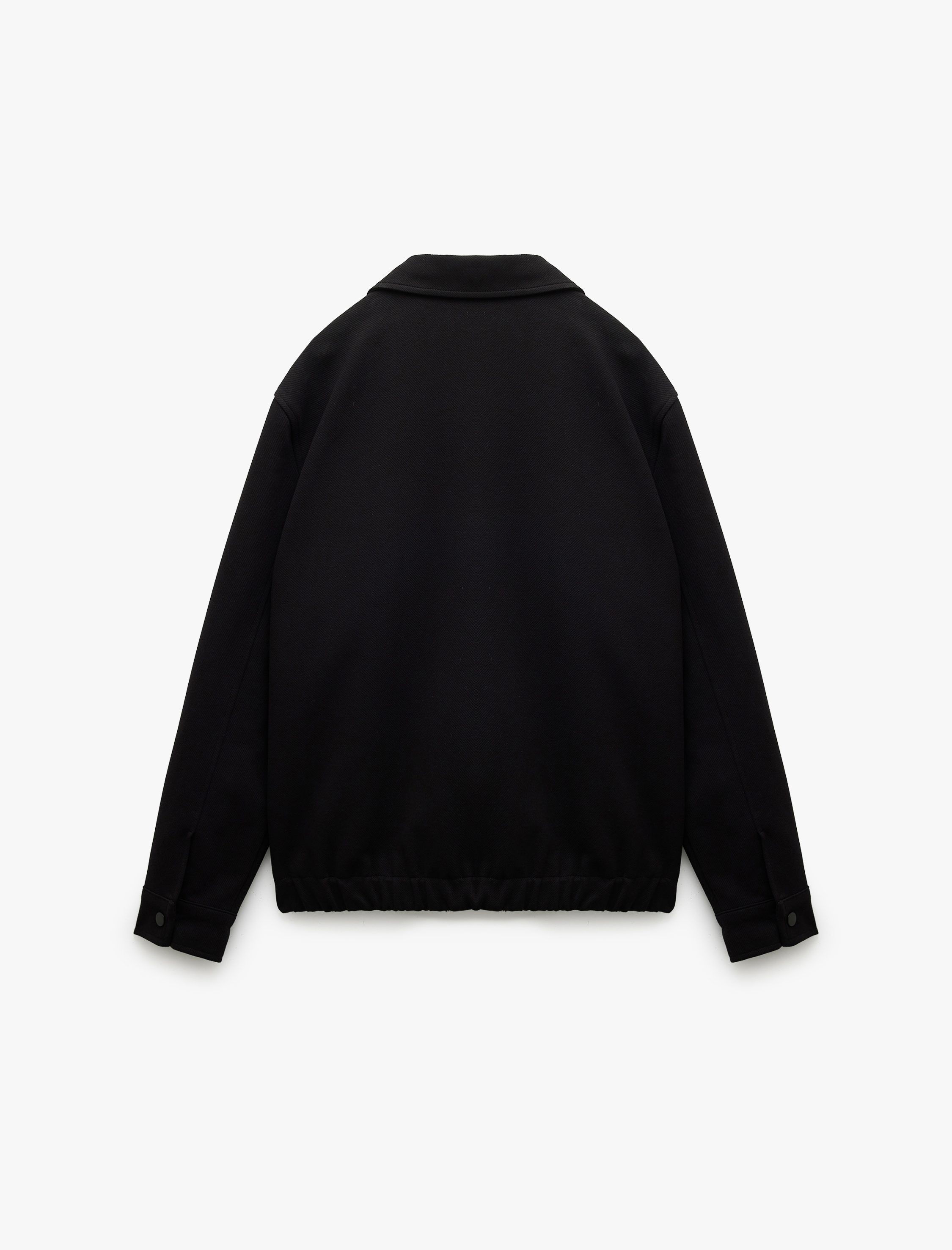   Uzun Kollu Gömlek Yaka Basic Kaşe Ceket