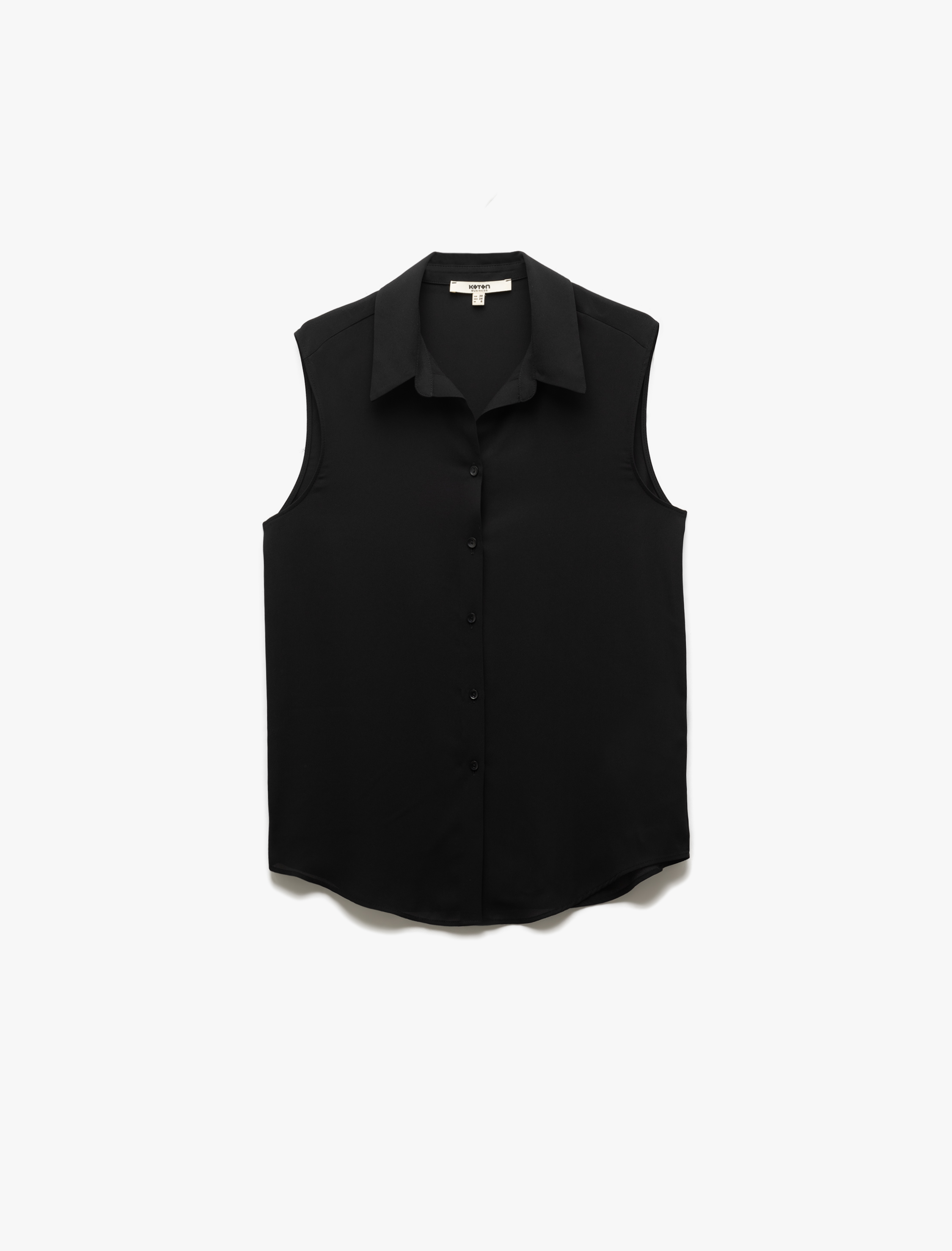   Klasik Yaka Düğmeli Kolsuz Gömlek