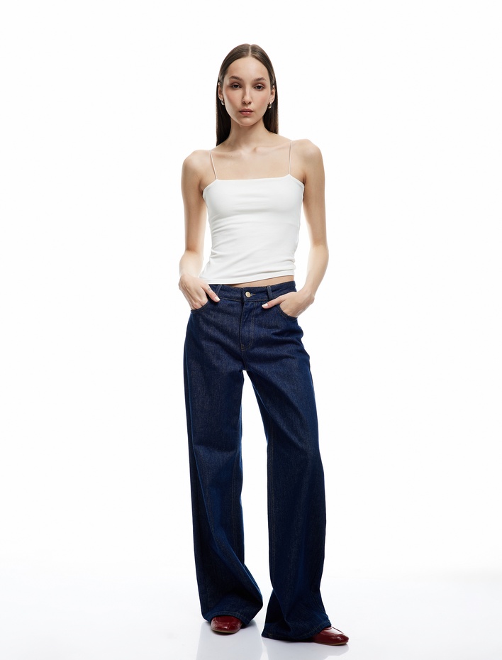  İp Askılı Pamuklu Dar Kesim Basic Kolsuz Atlet