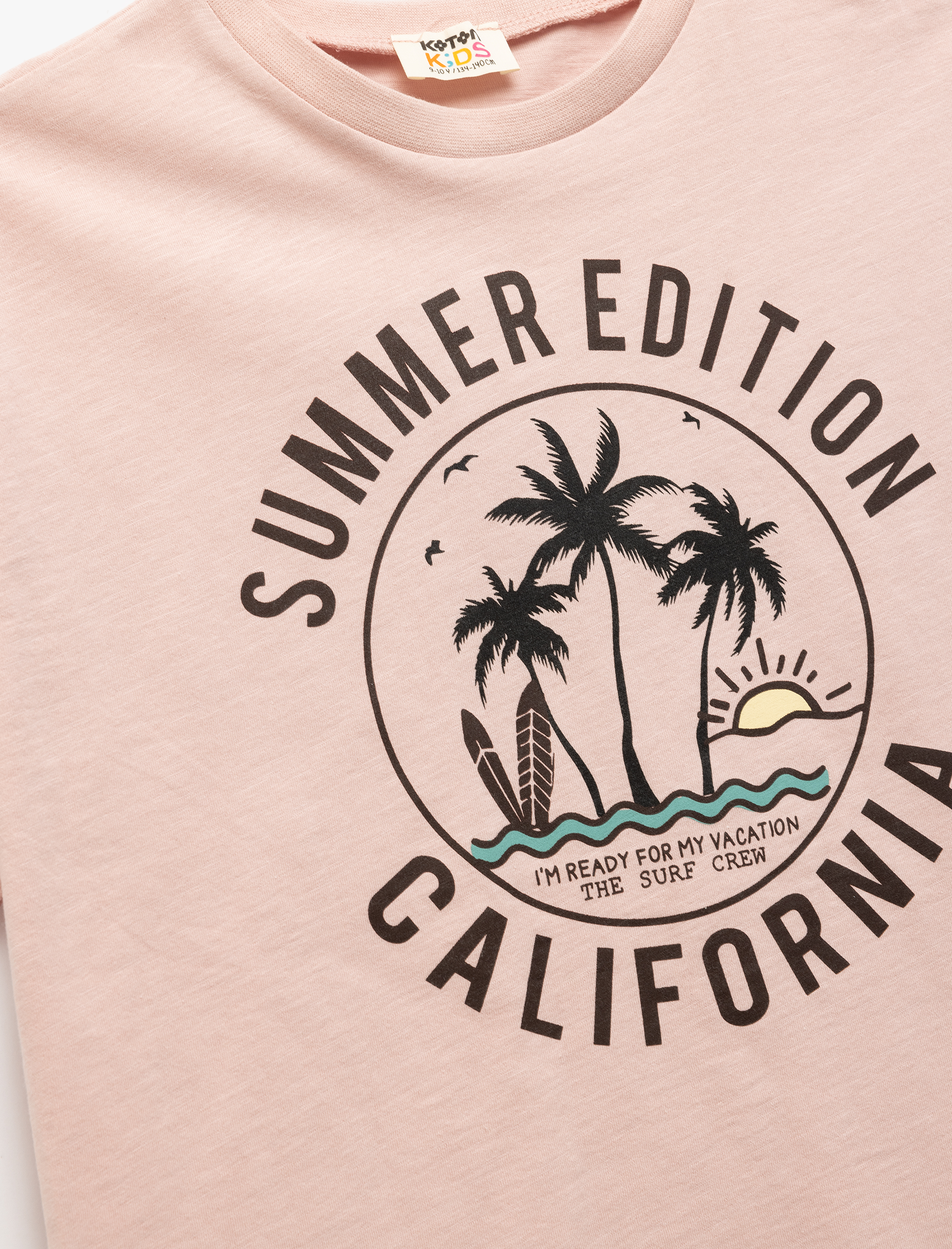  Erkek Çocuk Bisiklet Yaka Kısa Kollu Baskılı Pamuklu Tişört