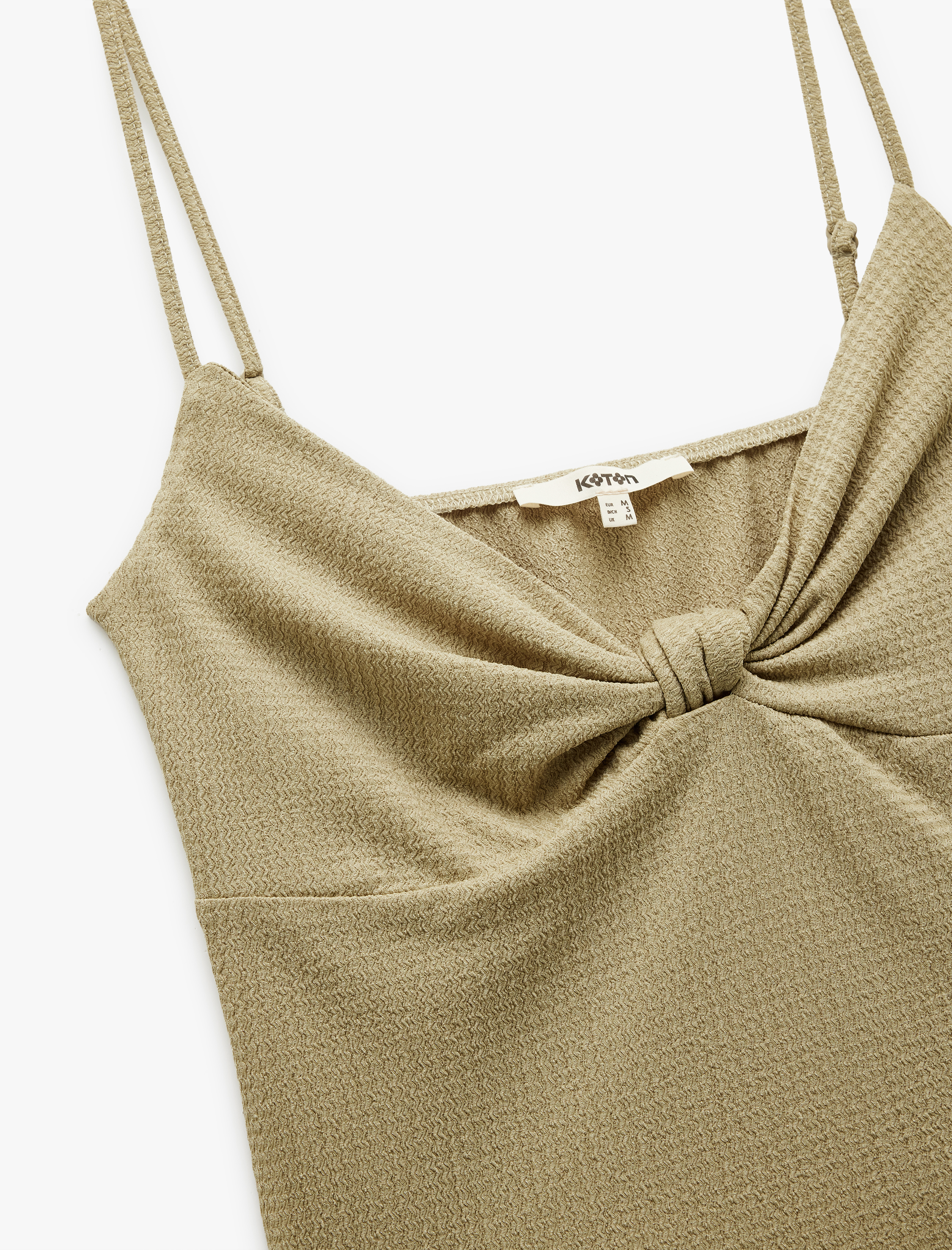   Kolsuz Düğüm Detaylı İnce Askılı Bluz