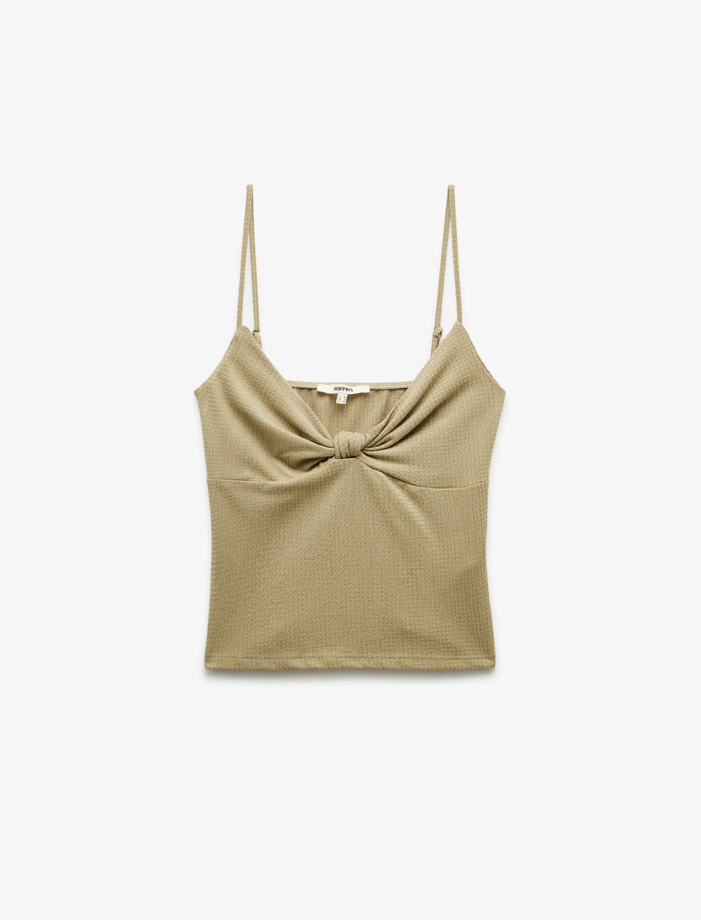   Kolsuz Düğüm Detaylı İnce Askılı Bluz