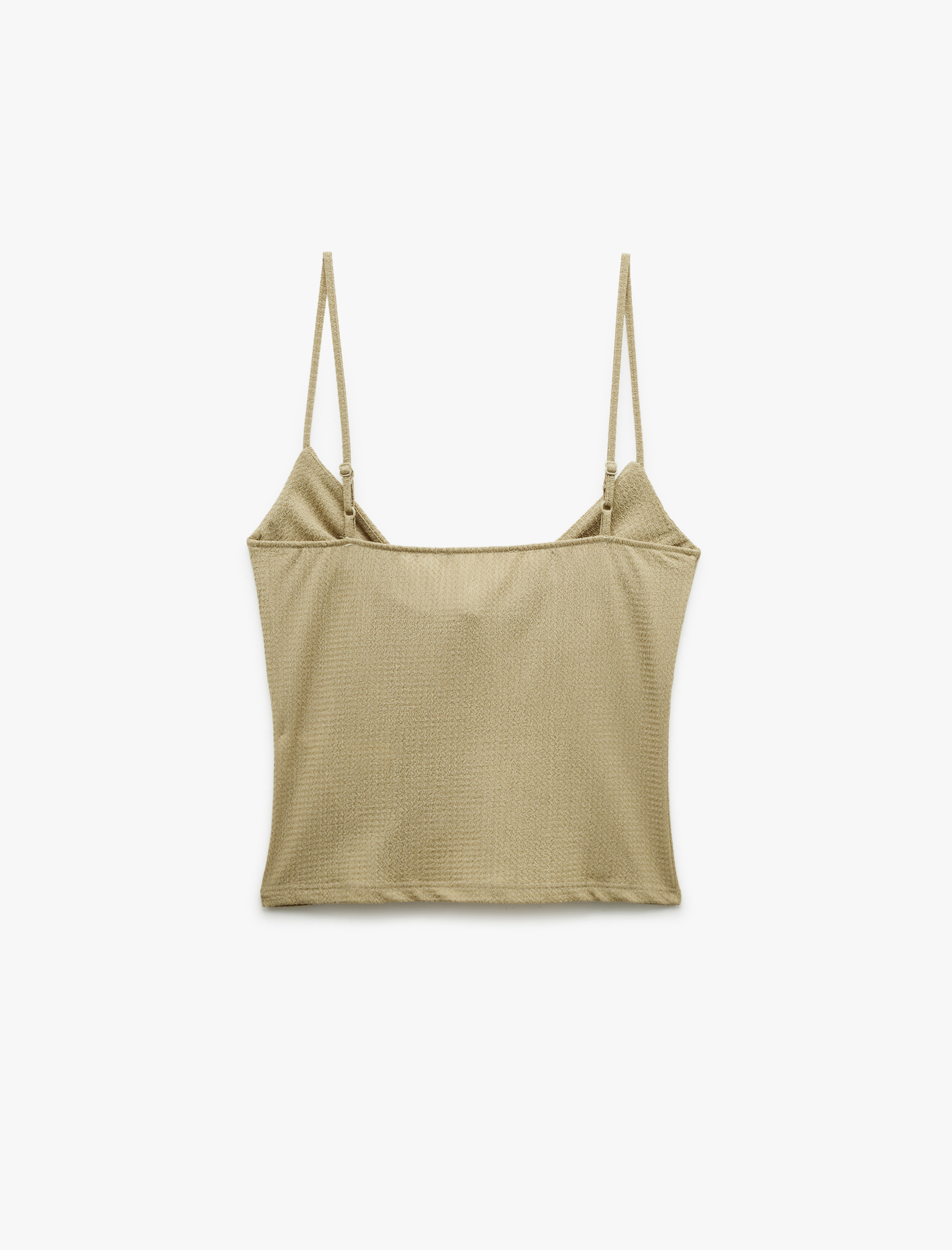   Kolsuz Düğüm Detaylı İnce Askılı Bluz