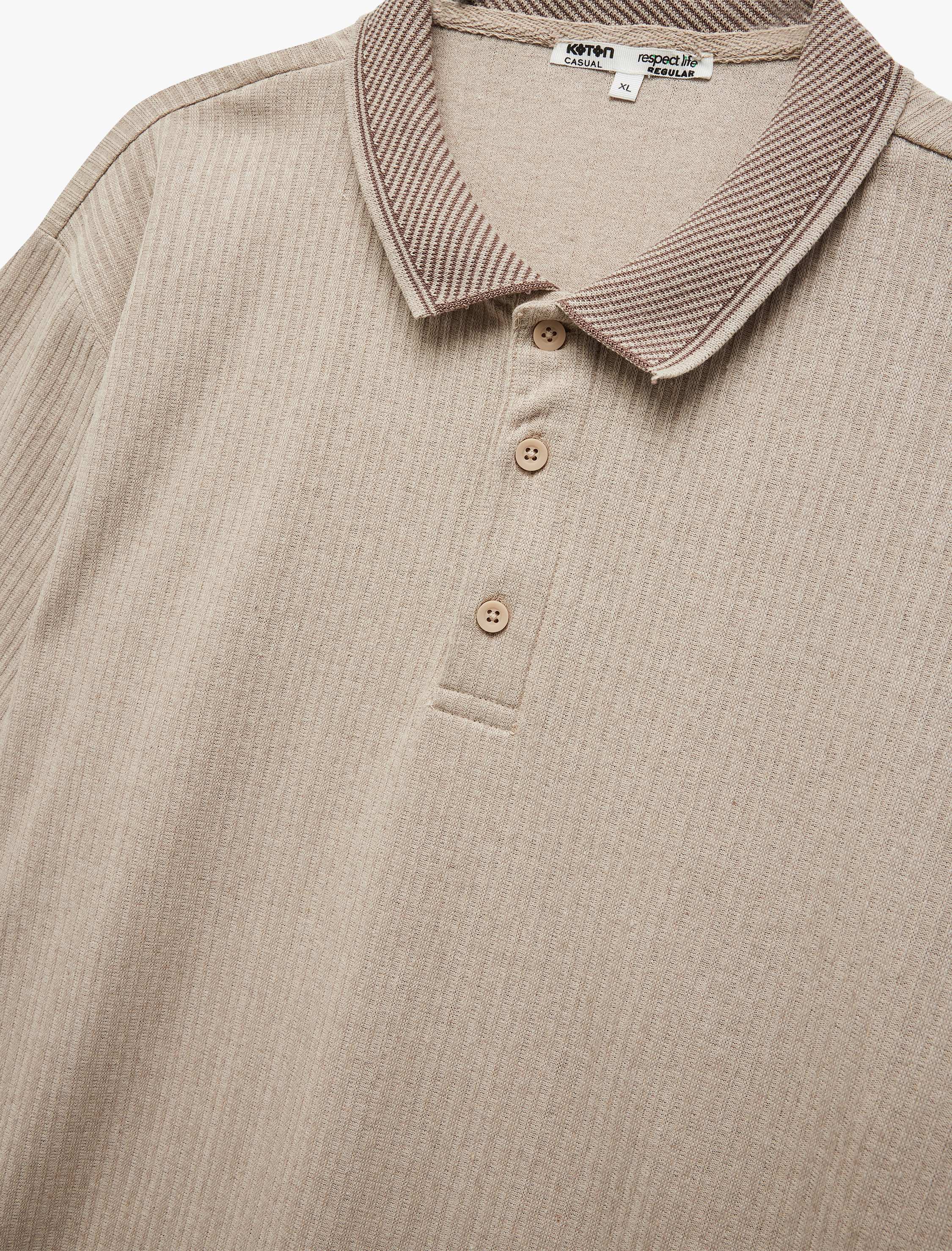   Kısa Kollu Dokulu Polo Yaka Tişört