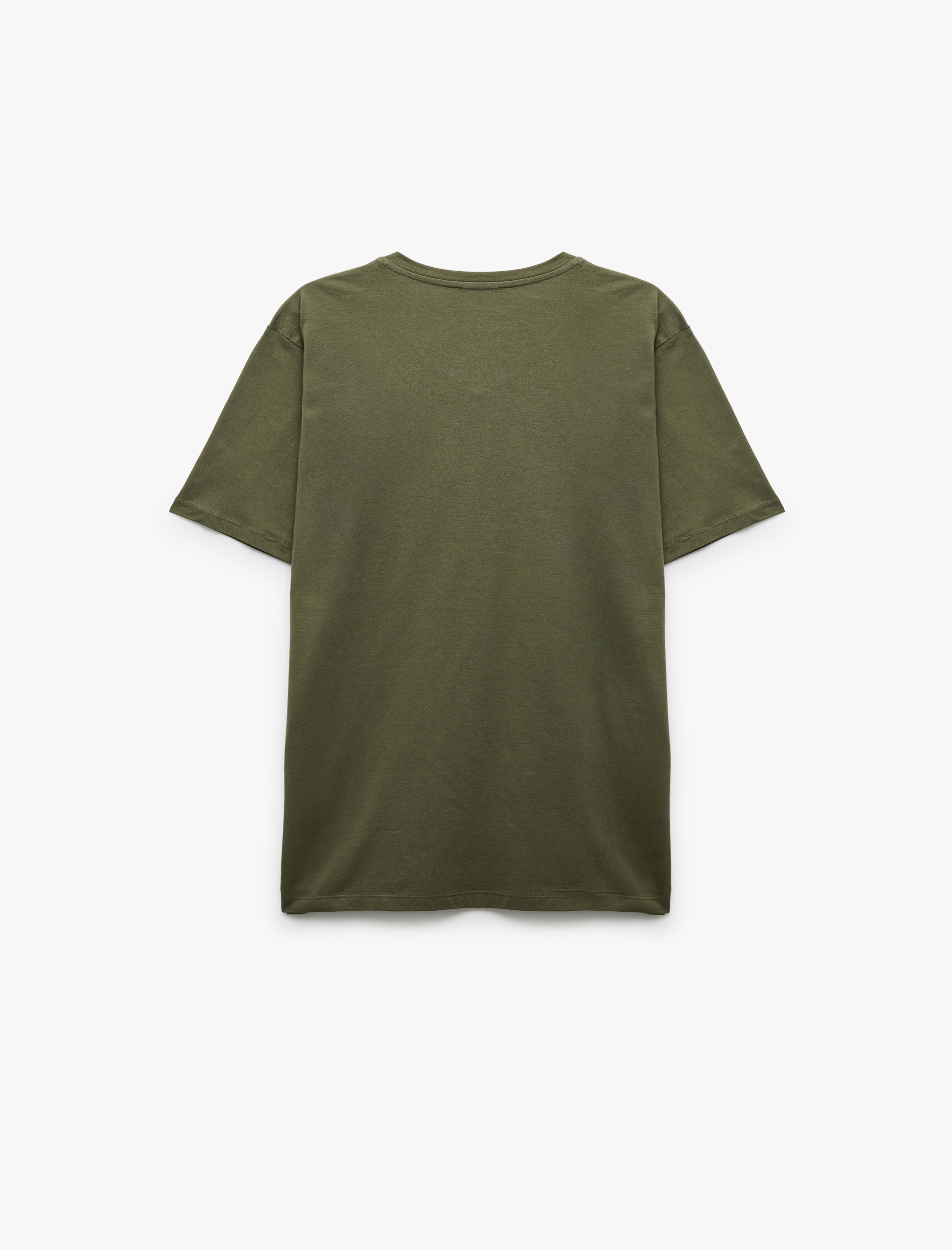   Kısa Kollu V Yaka Pamuklu Basic Erkek Slim Fit Tişört