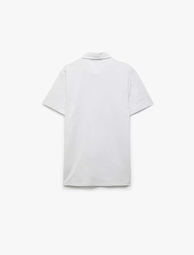 Pamuklu Regular Fit Kısa Kollu Polo Yaka Tişört_3
