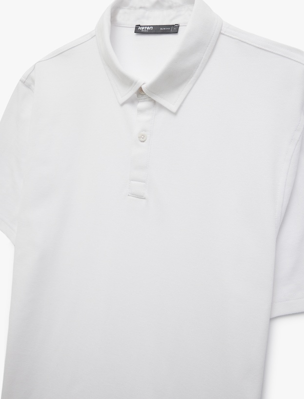 Pamuklu Regular Fit Kısa Kollu Polo Yaka Tişört_4