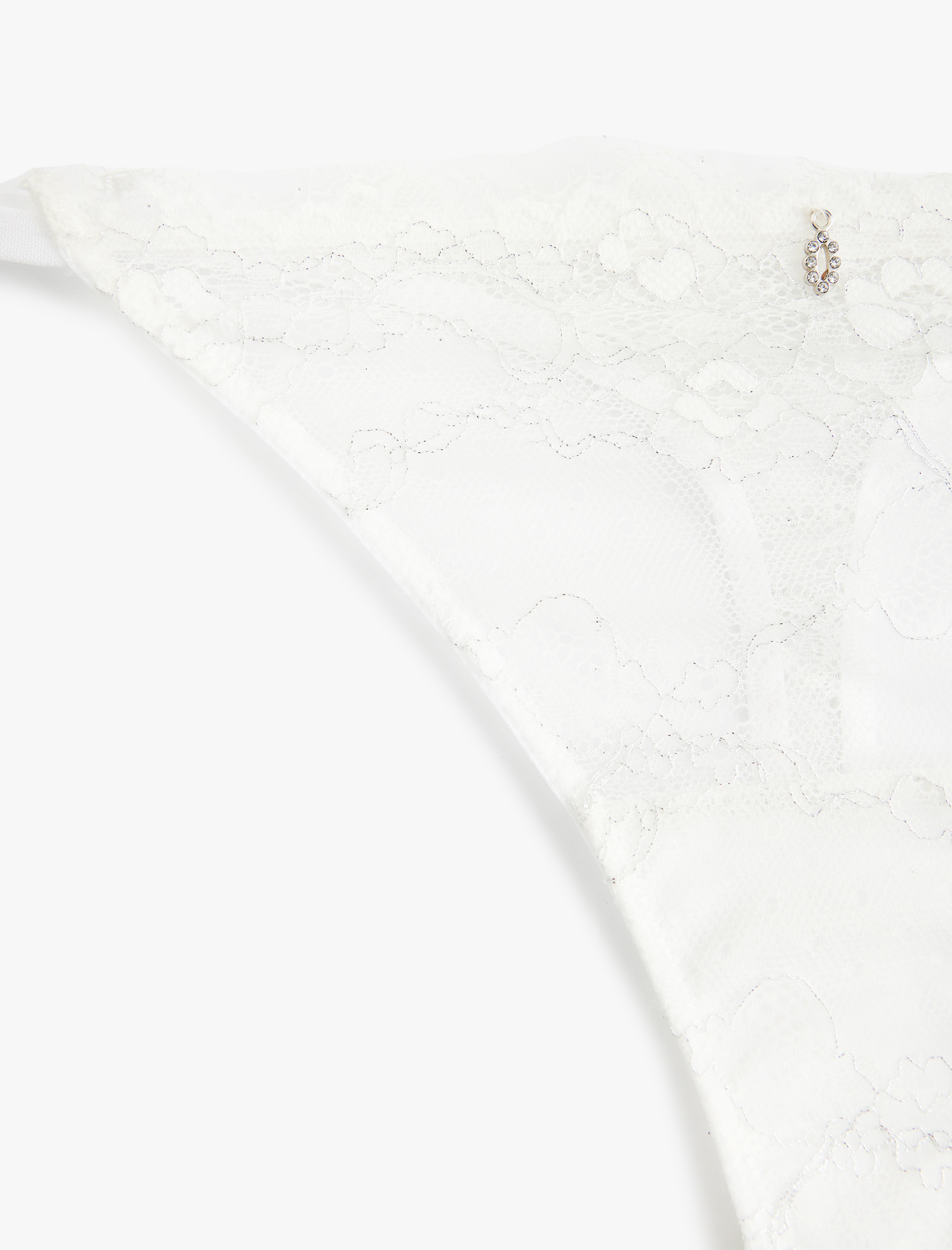   Aksesuar Detaylı Bridal Dantelli String Külot