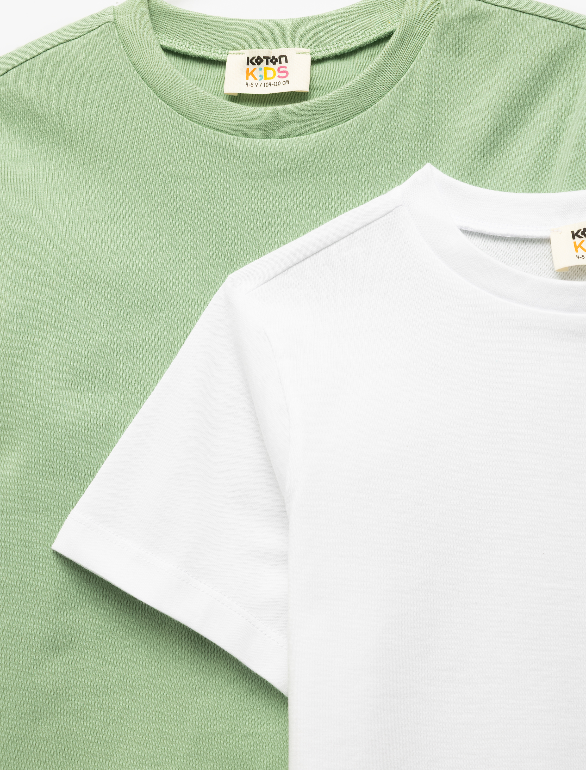  Erkek Çocuk Pamuklu Kısa Kollu Bisiklet Yaka Basic Tişört Seti