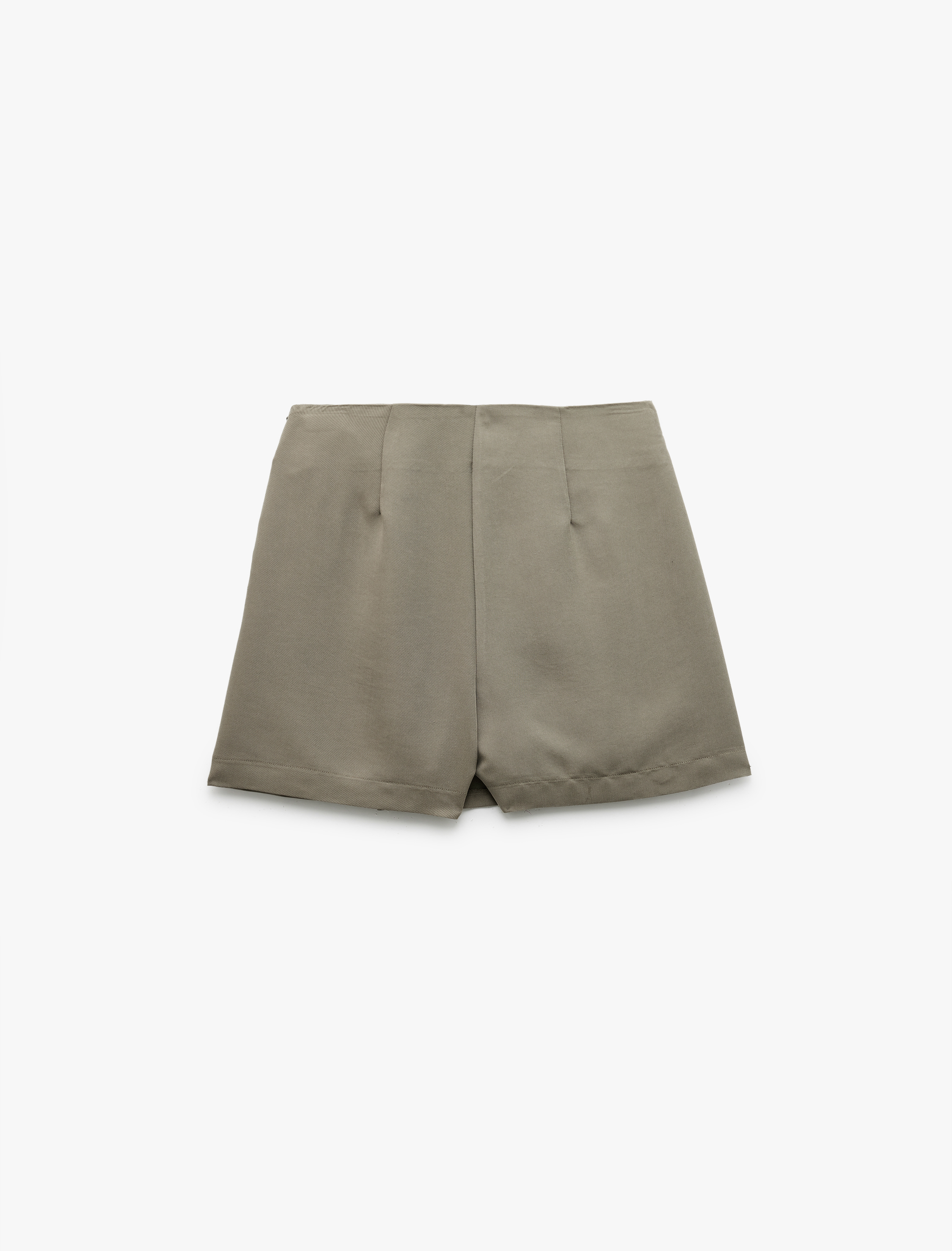   Bağlama Detaylı Modal Kruvaze Şort Etek