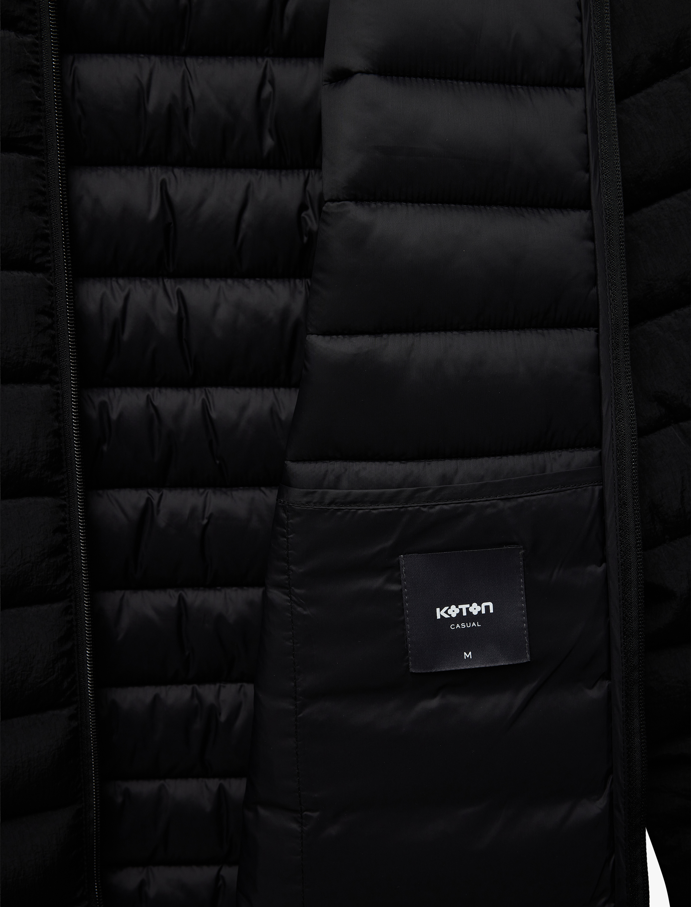 Fermuarlı Cepli Dik Yaka Basic Şişme Mont