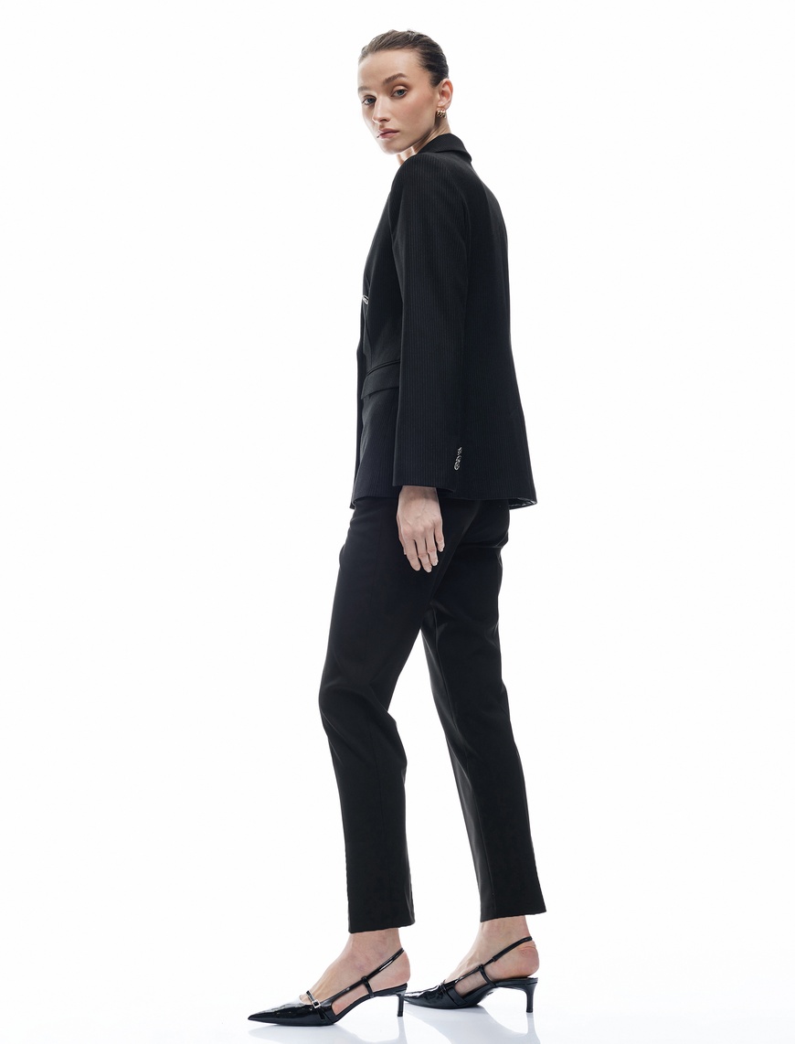   Slim Fit Standart Bel Cepli Cigarette Pantolon
