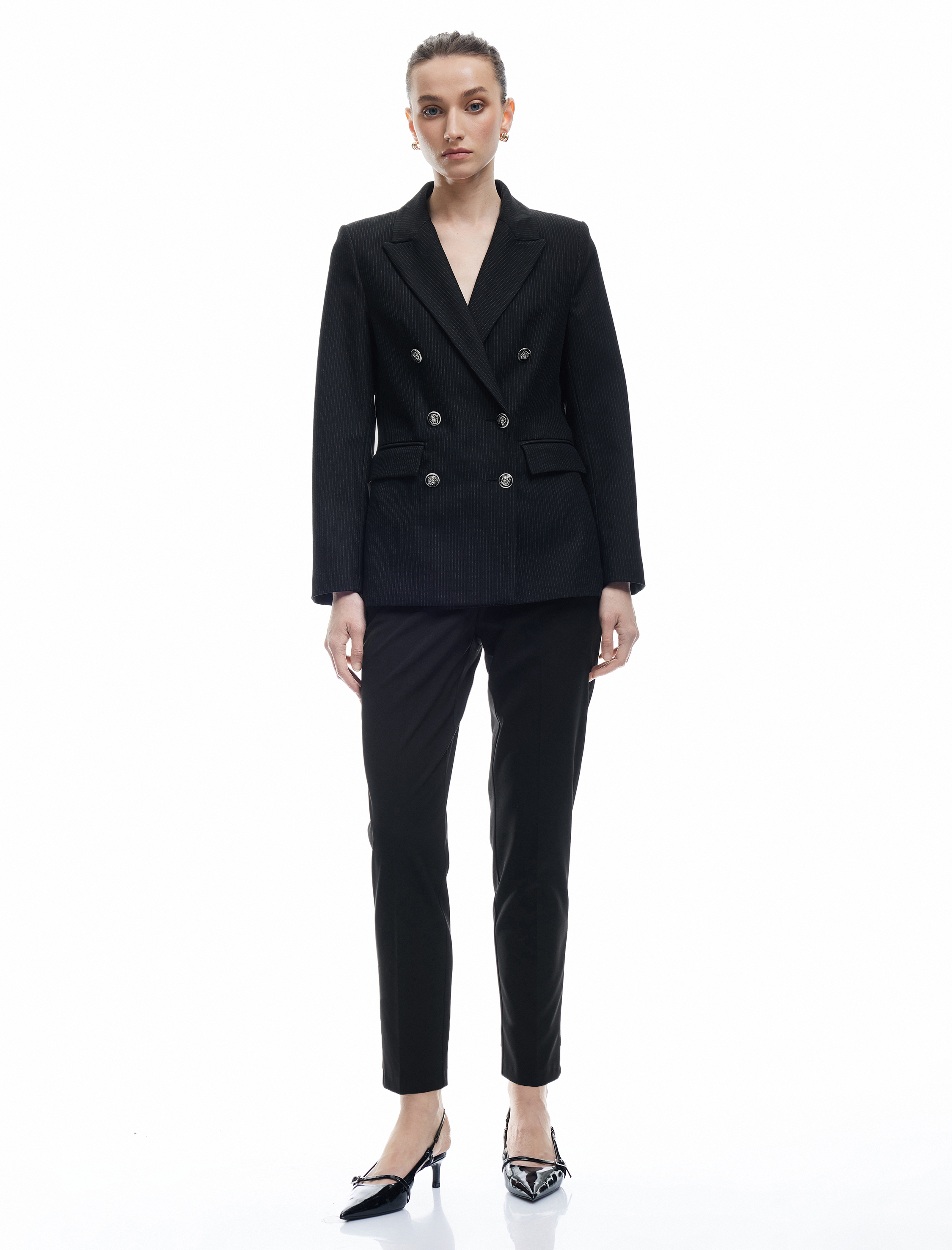   Slim Fit Standart Bel Cepli Cigarette Pantolon