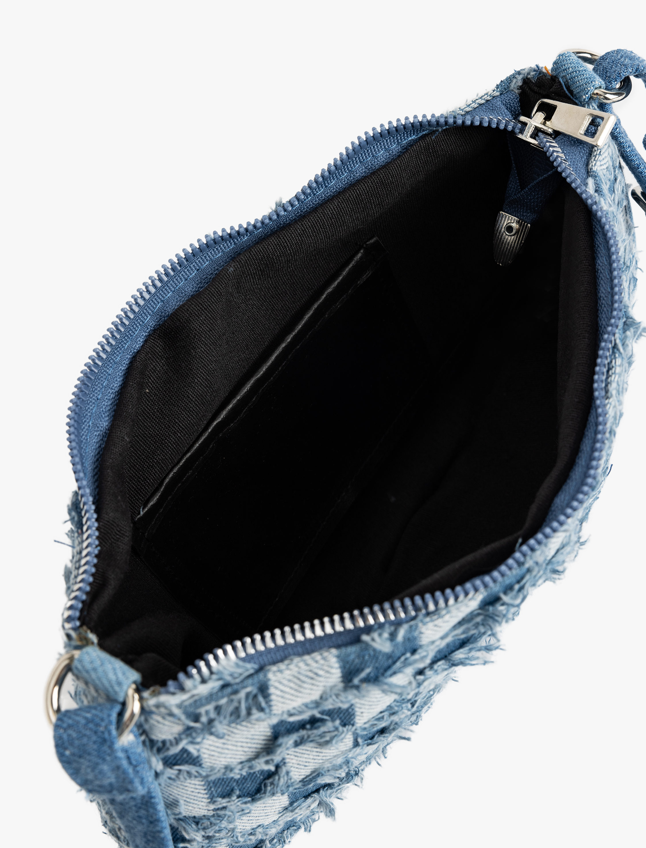  Kadın Askılı Denim Patchwork Çapraz Çanta