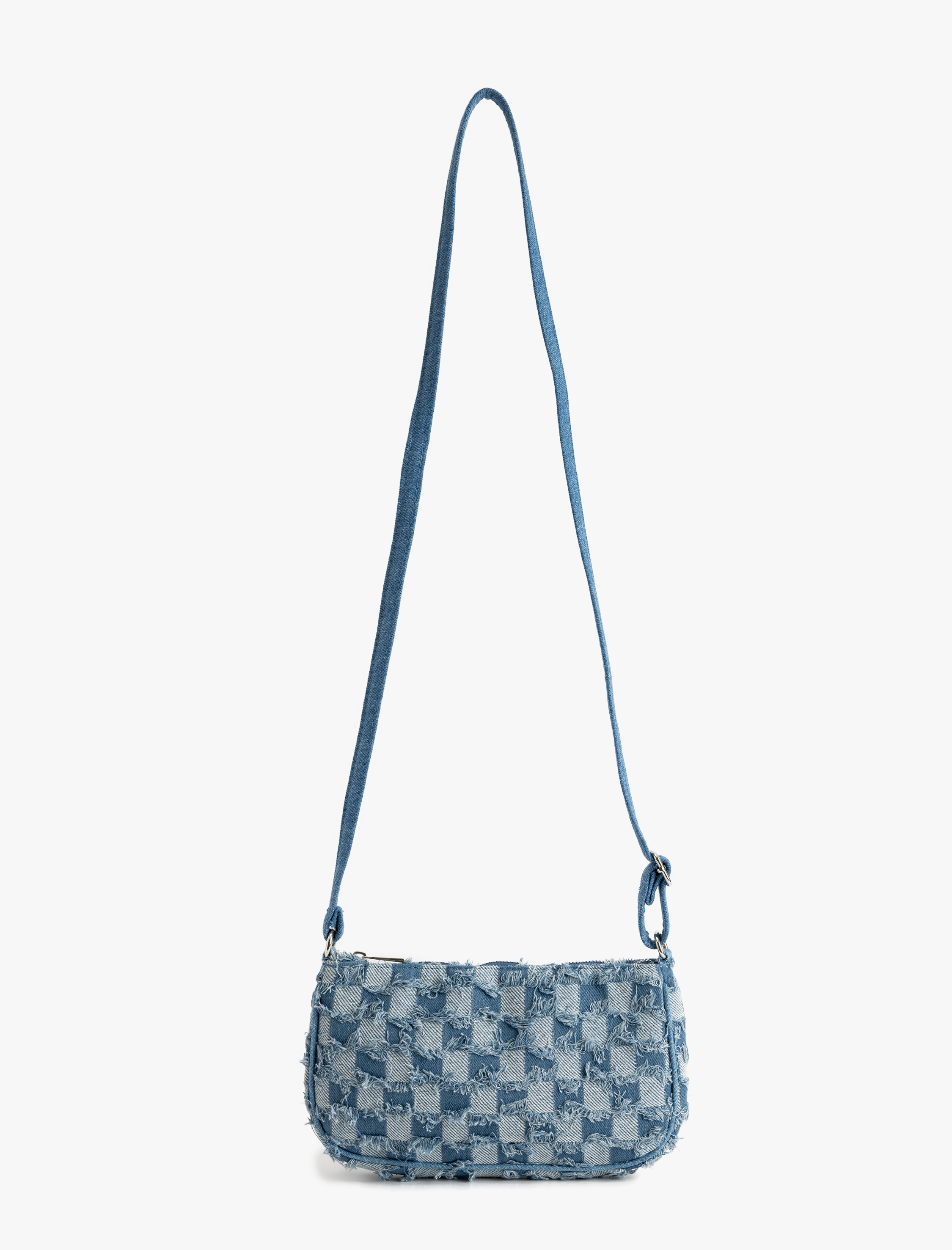  Kadın Askılı Denim Patchwork Çapraz Çanta