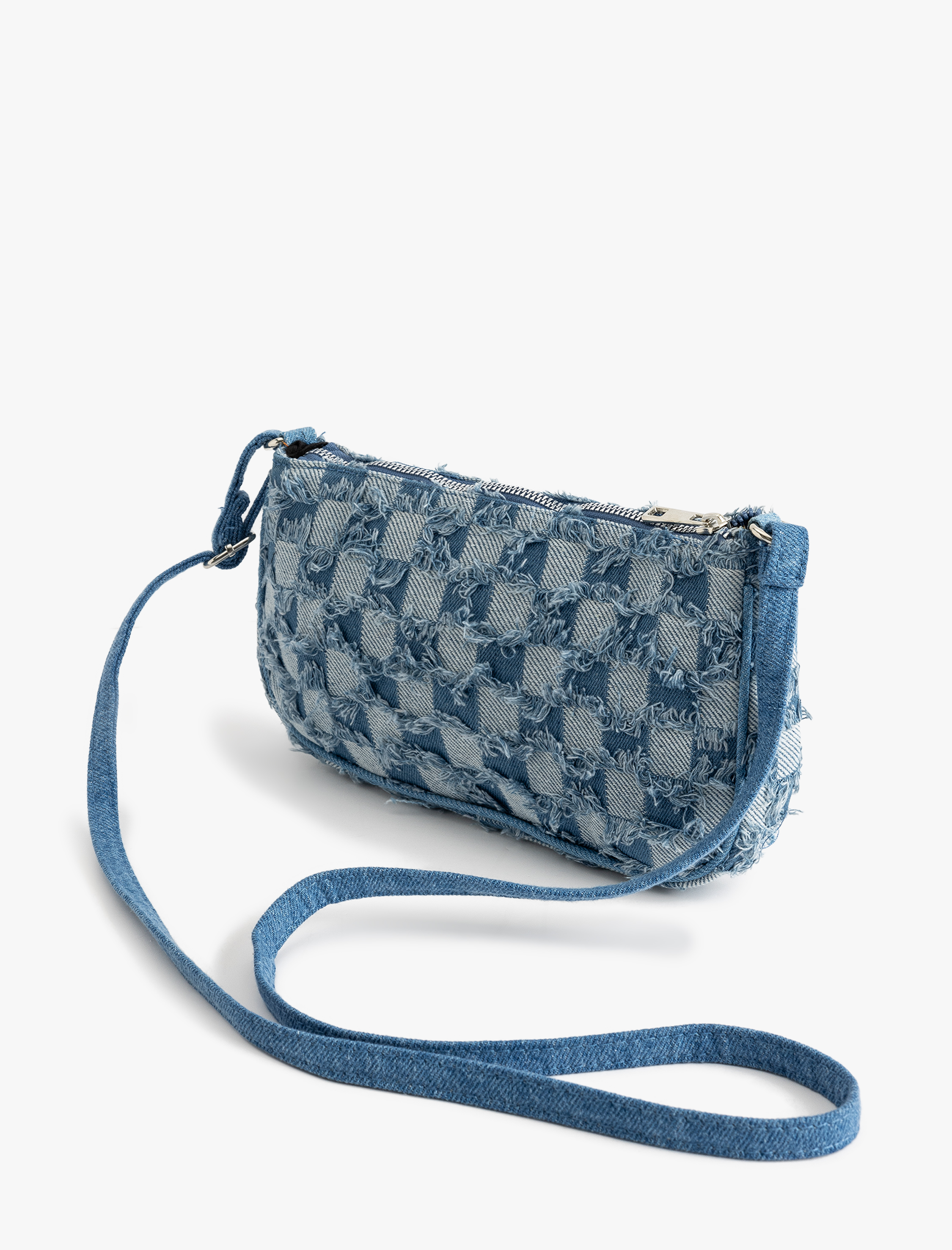  Kadın Askılı Denim Patchwork Çapraz Çanta