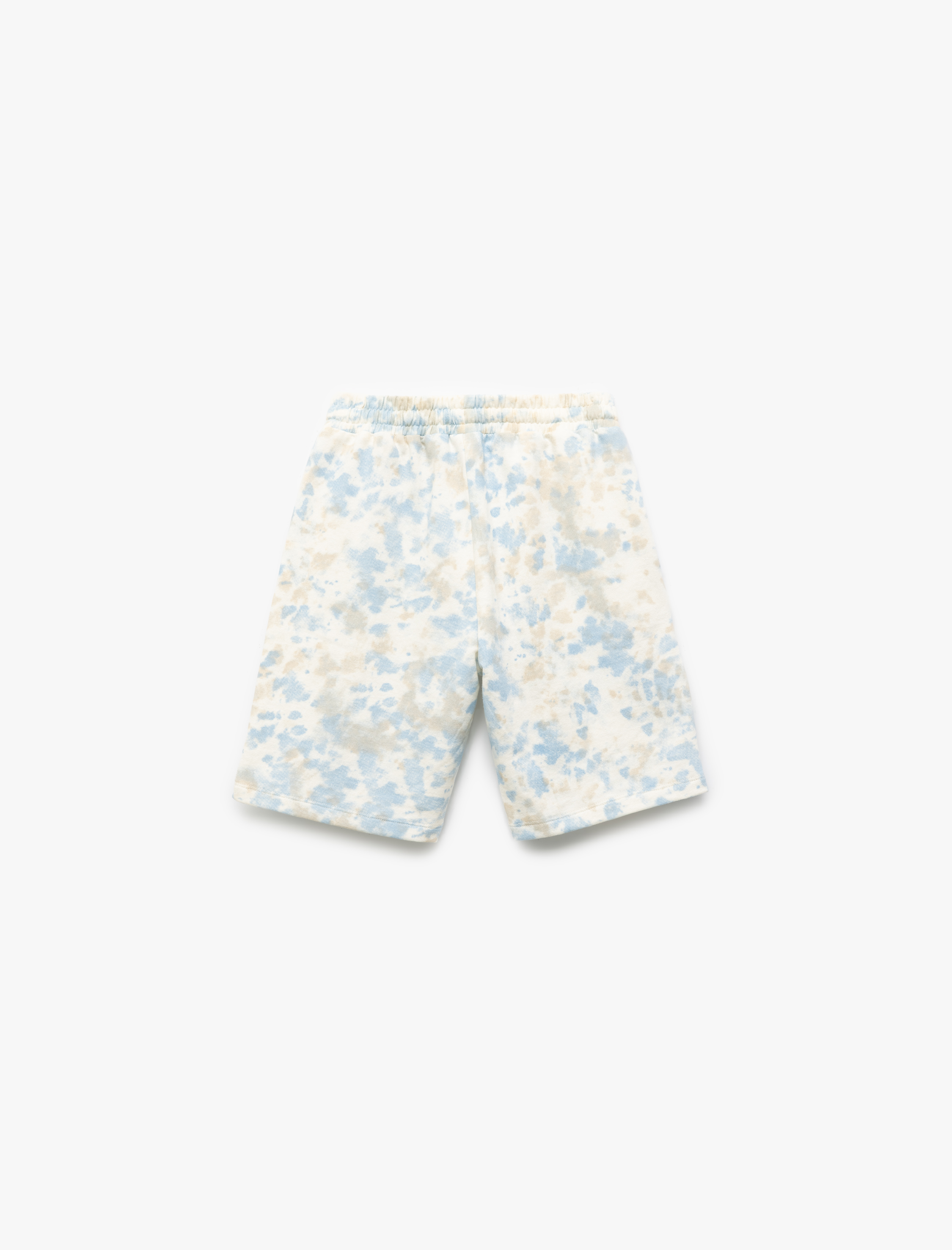  Erkek Çocuk Desenli Beli Bağlamalı Pamuklu Şort