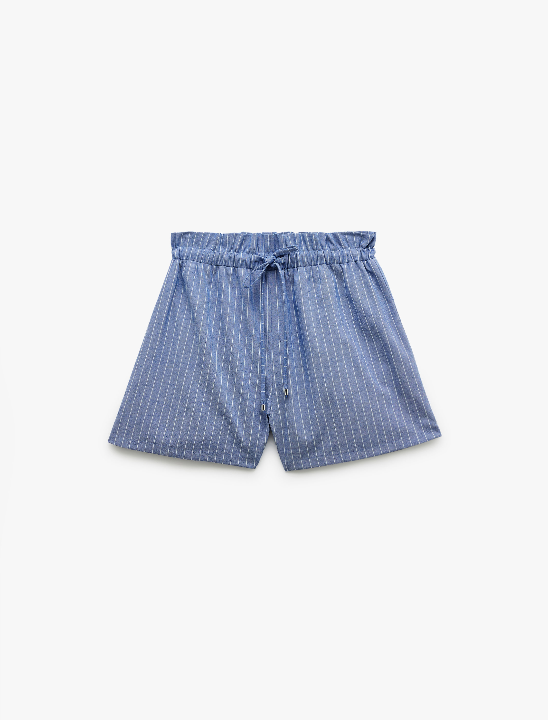 Viskon Karışımlı Beli Bağcıklı Mini Boxer Şort