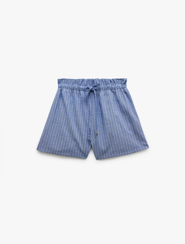 Viskon Karışımlı Beli Bağcıklı Mini Boxer Şort_2