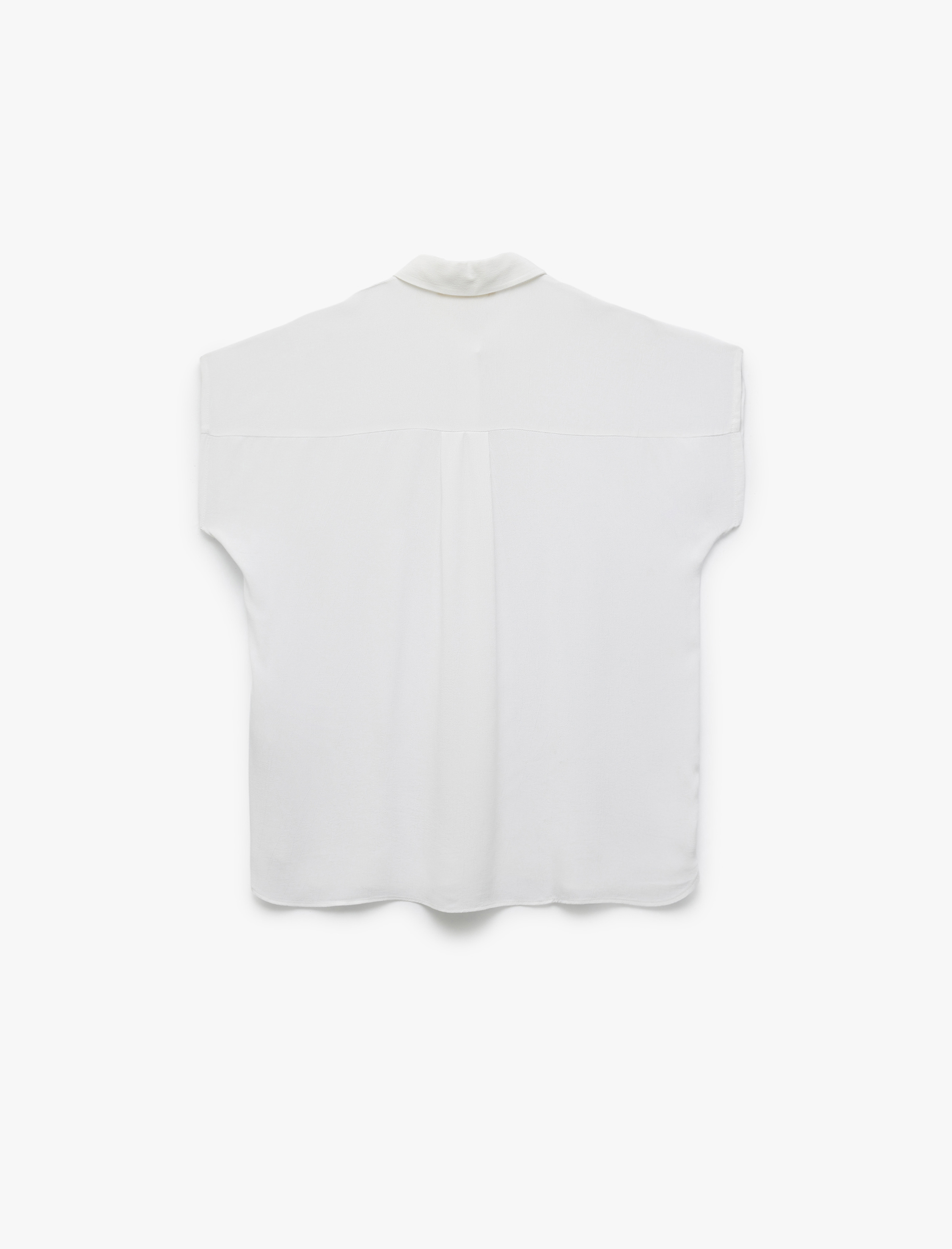   Viskon Klasik Yaka Kolsuz Gömlek