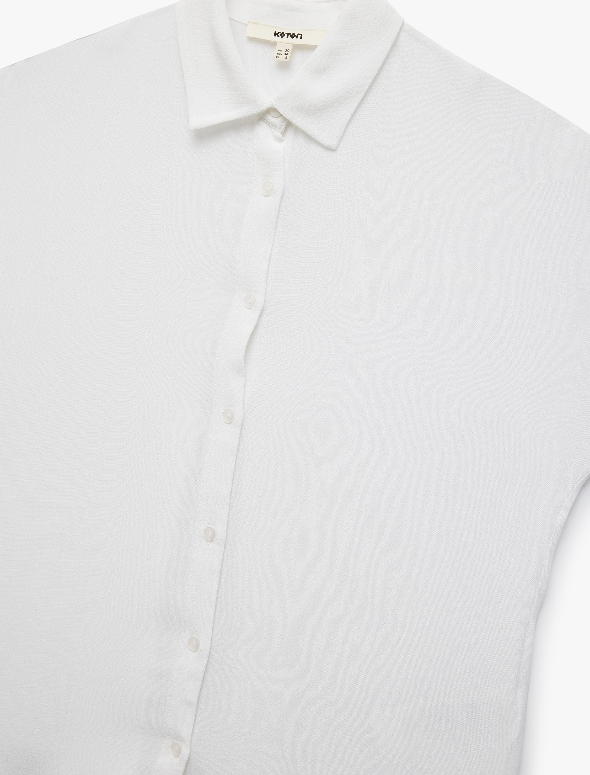   Viskon Klasik Yaka Kolsuz Gömlek