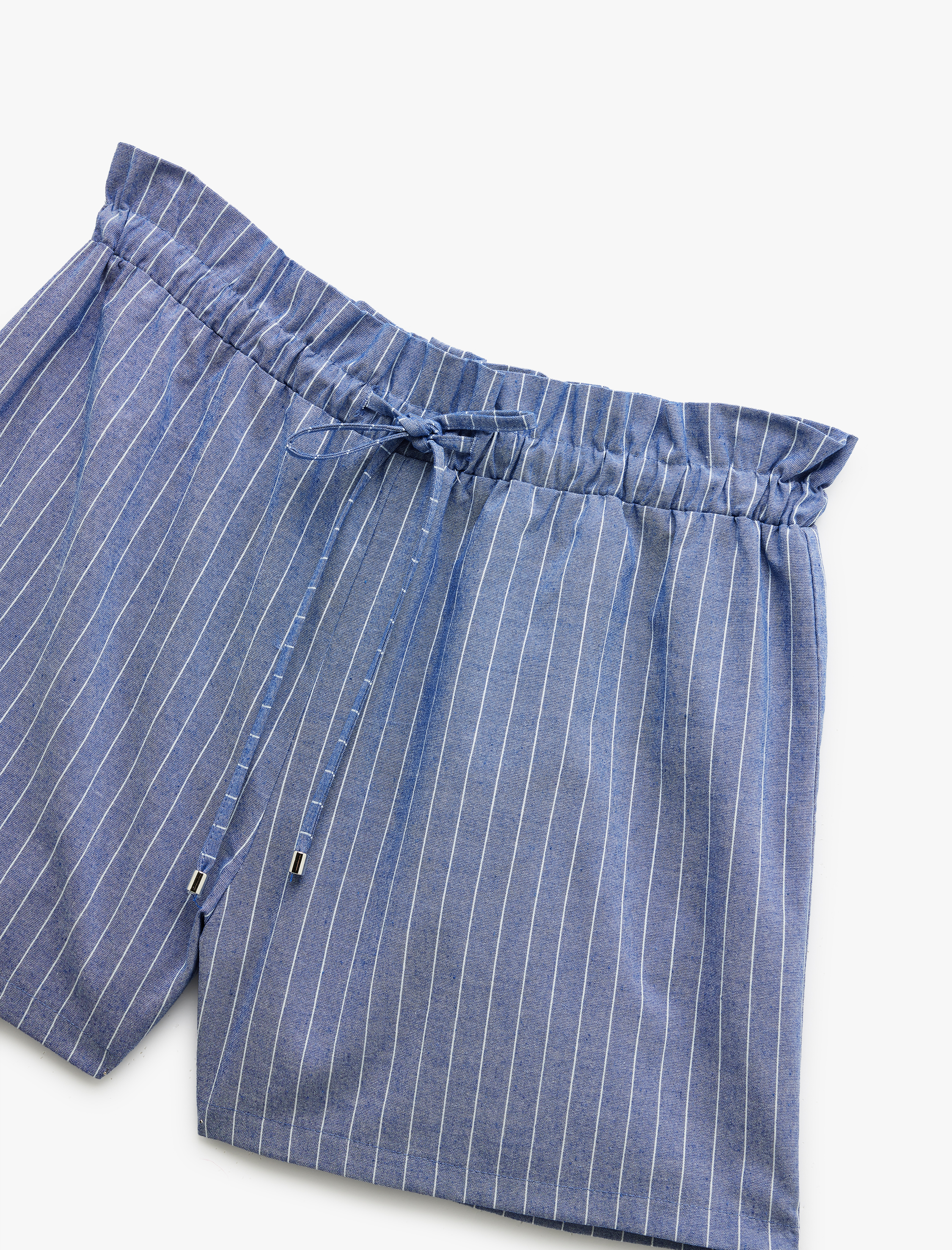 Viskon Karışımlı Beli Bağcıklı Mini Boxer Şort