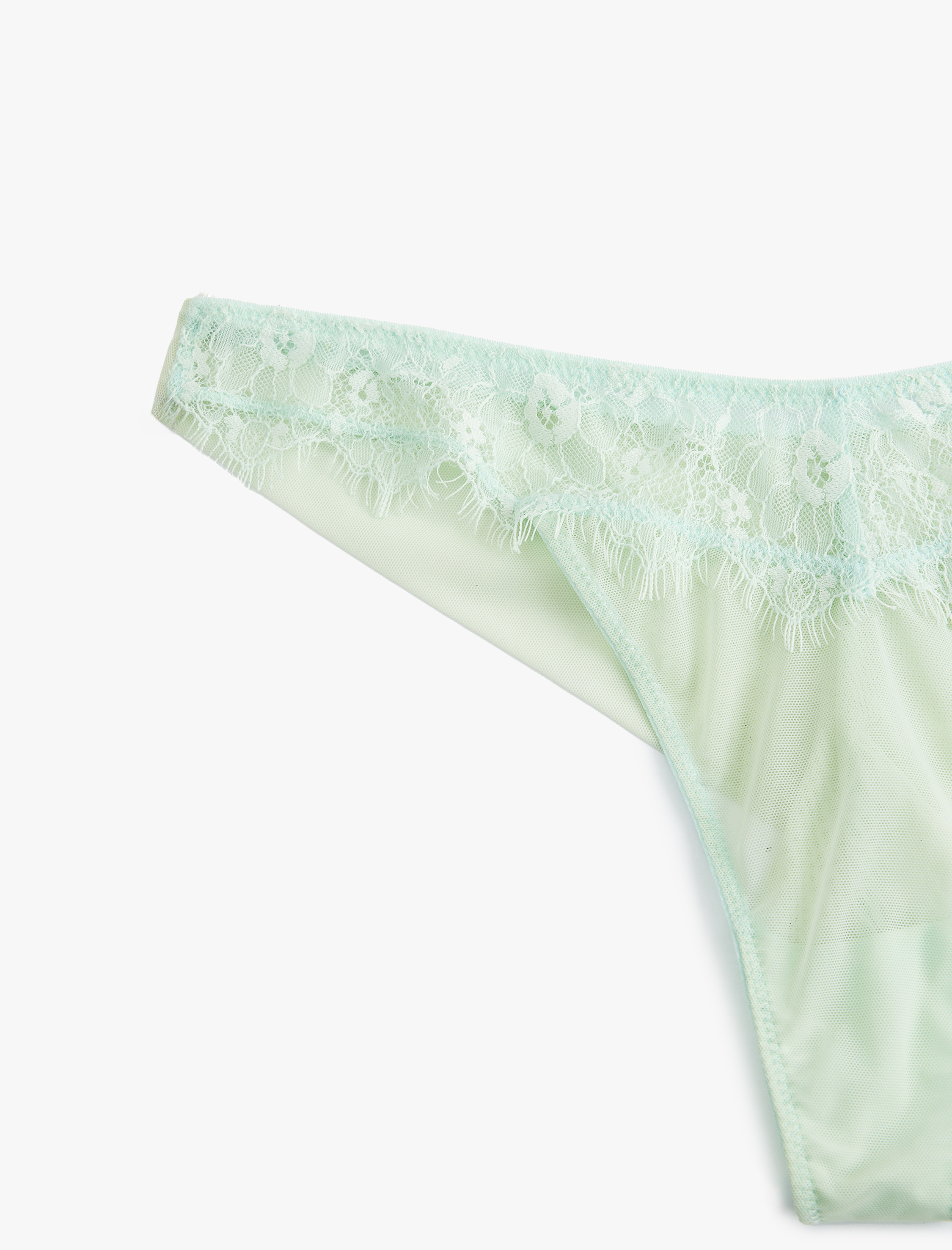   Transparan Dantelli Tül Brazilian Külot