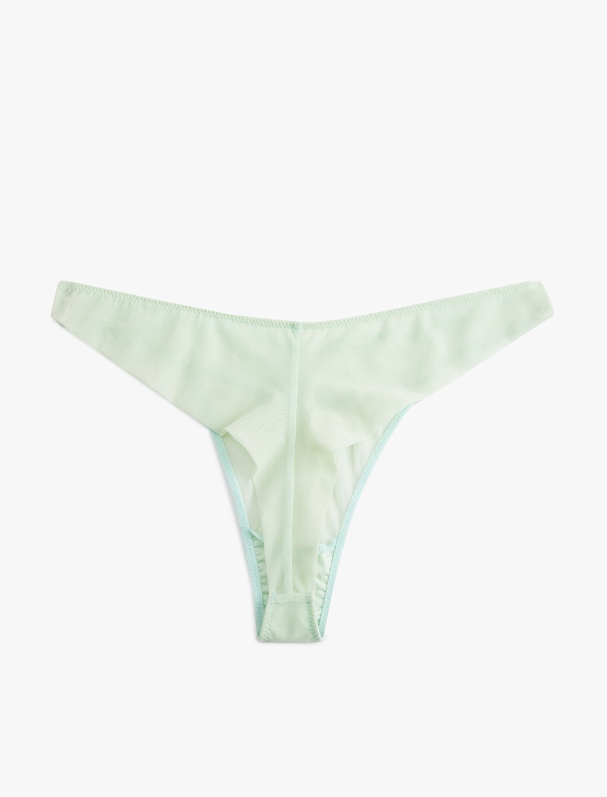   Transparan Dantelli Tül Brazilian Külot