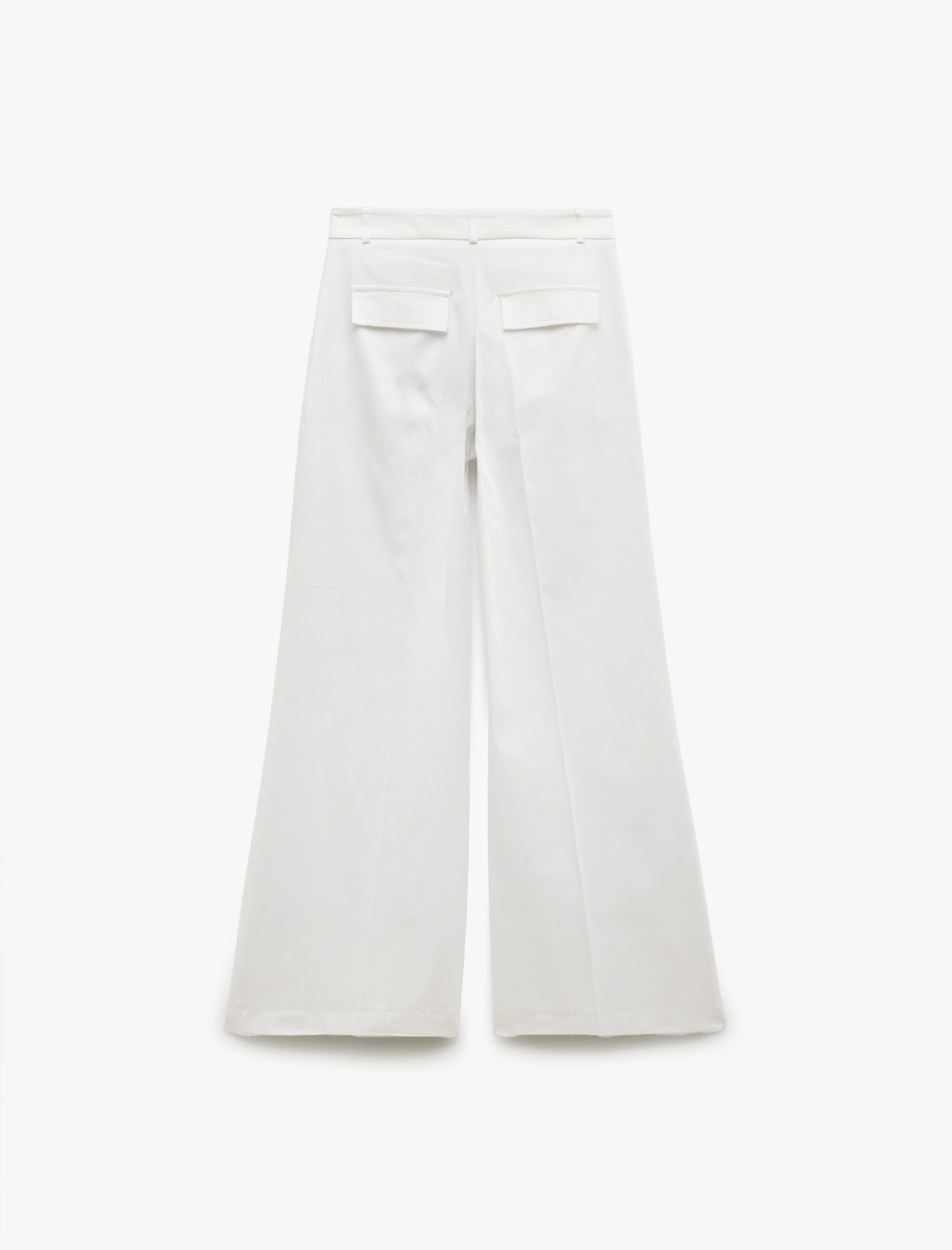 Koton X Sima Tarkan - Pamuklu Cepli Düz Geniş Paça Pantolon