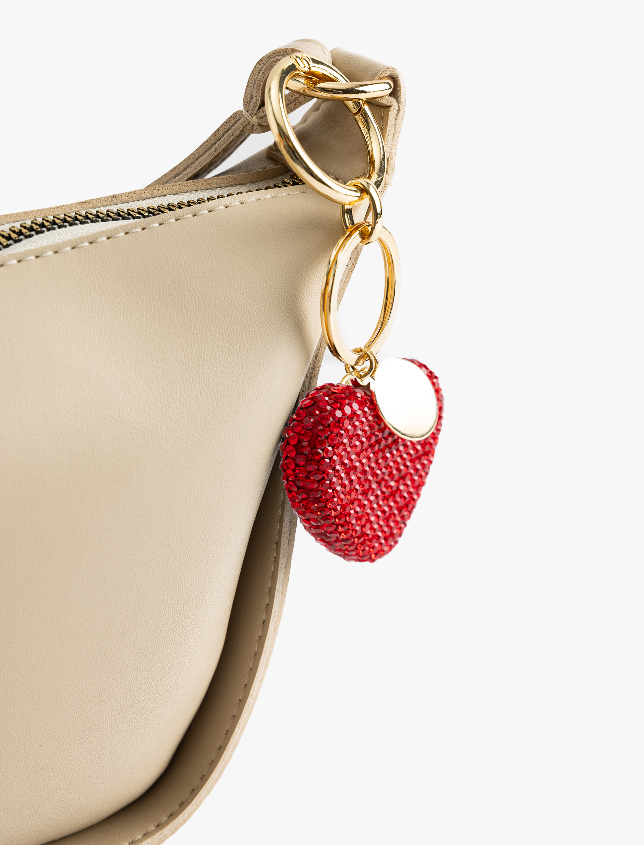  Kadın Kalp Şekilli Boncuklu Metal Anahtarlık