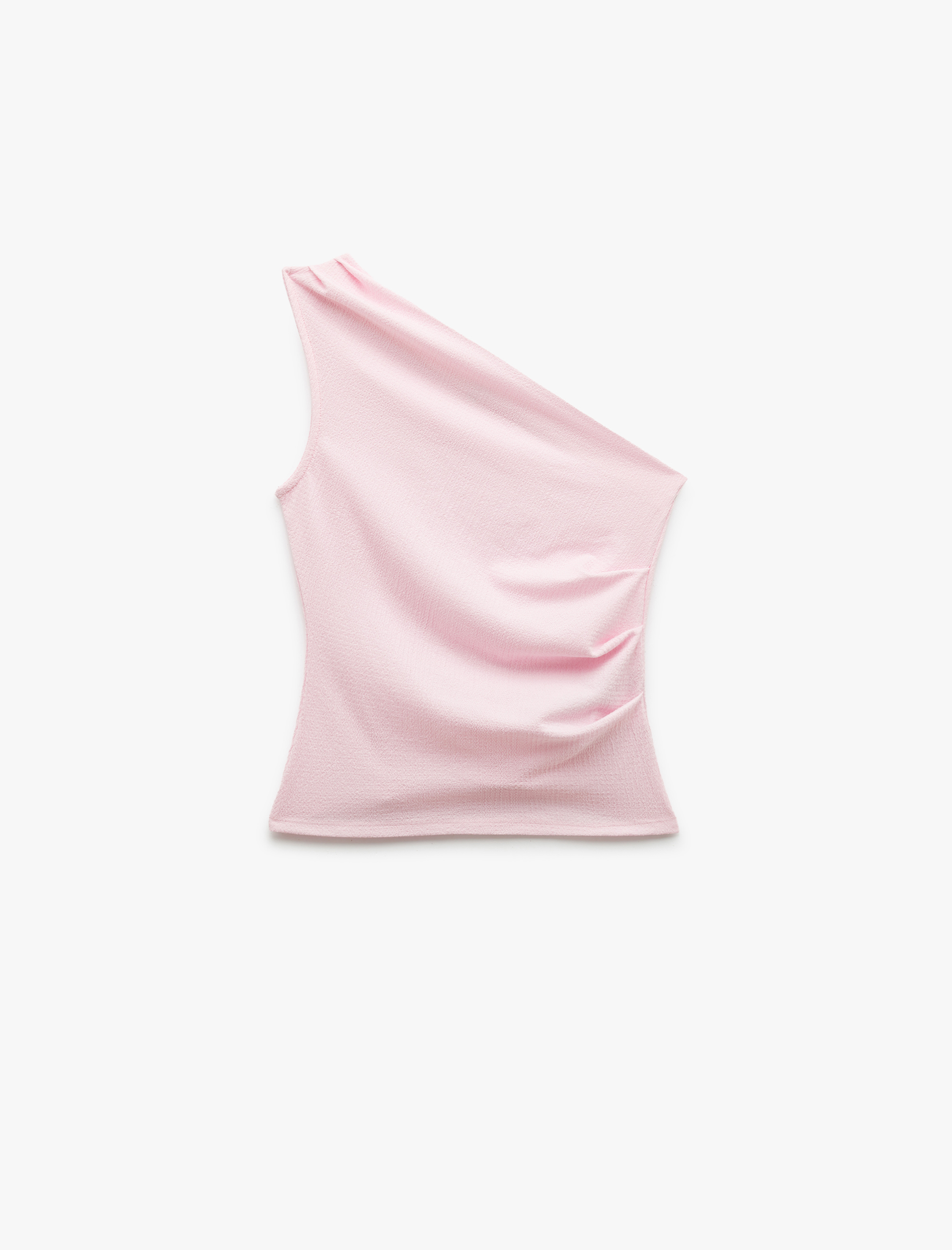   Asimetrik Drape Detaylı Tek Omuz Bluz