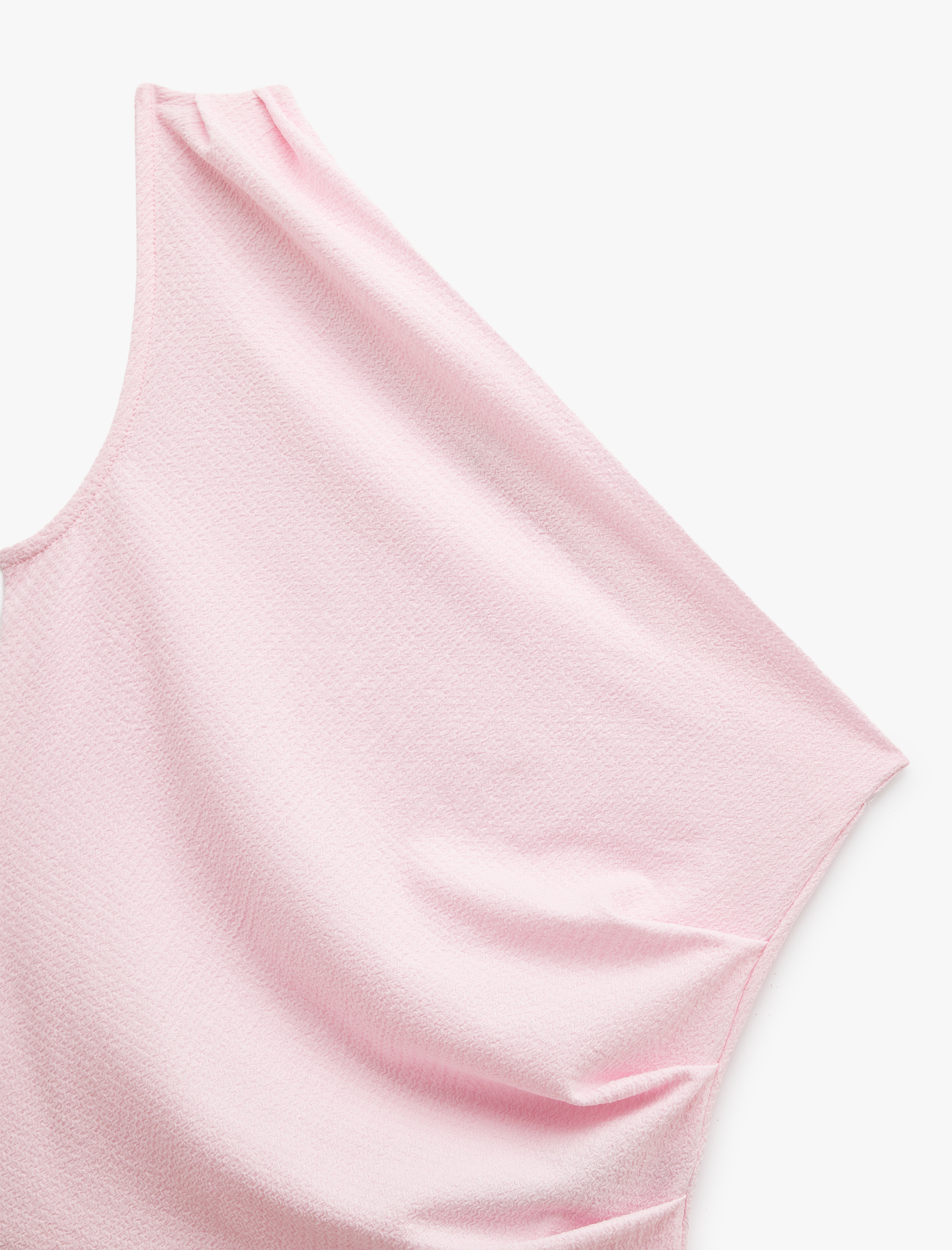   Asimetrik Drape Detaylı Tek Omuz Bluz